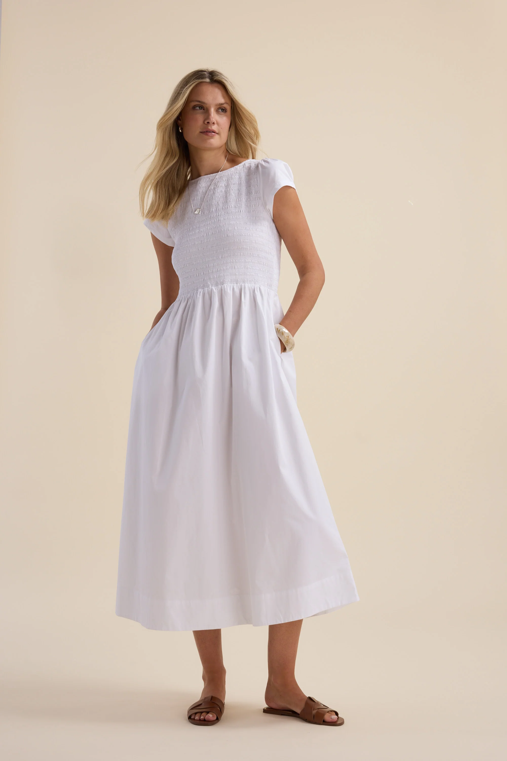 Abby Shirred Bodice Dress