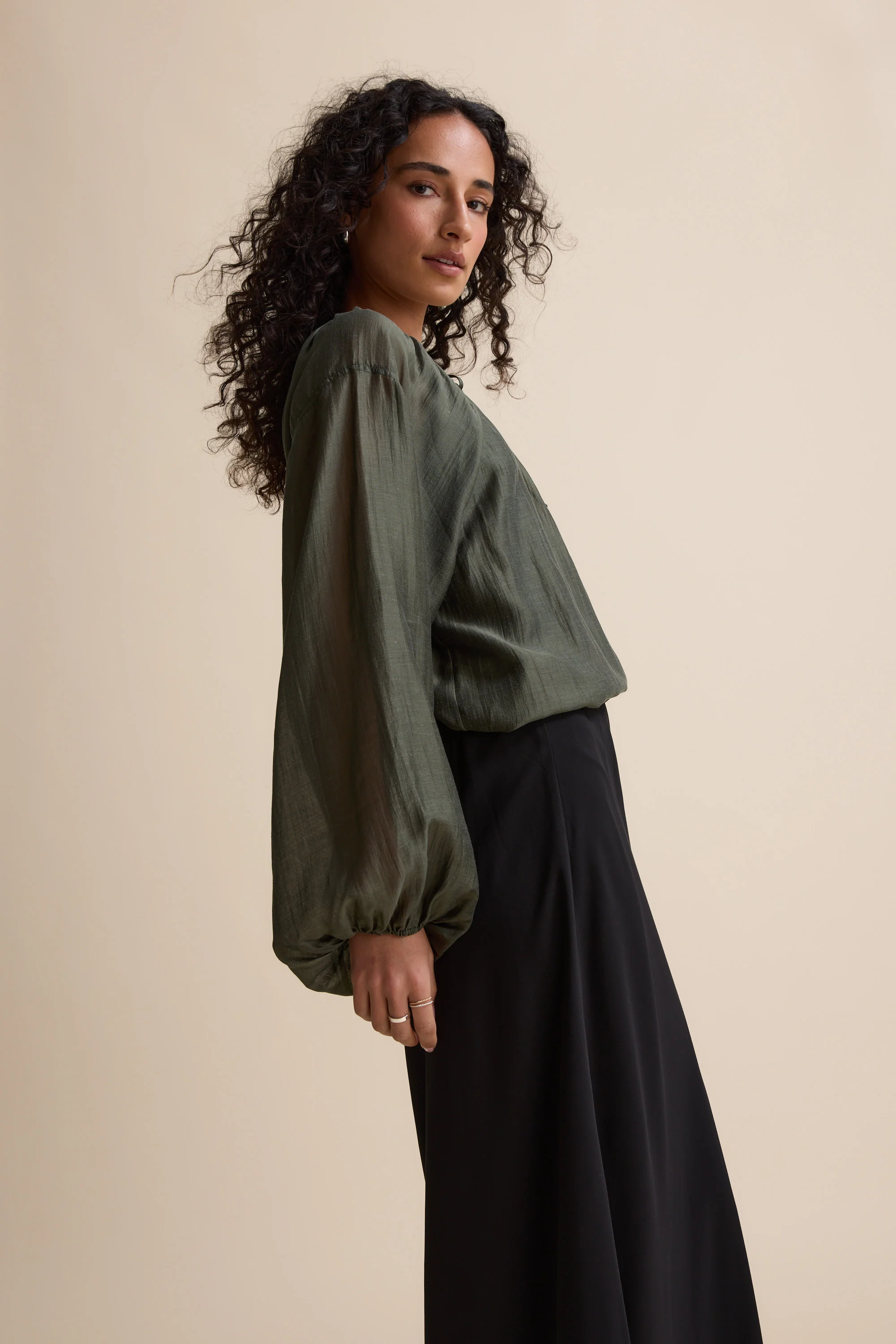 Abigail Tie Neck Blouse - Image 4