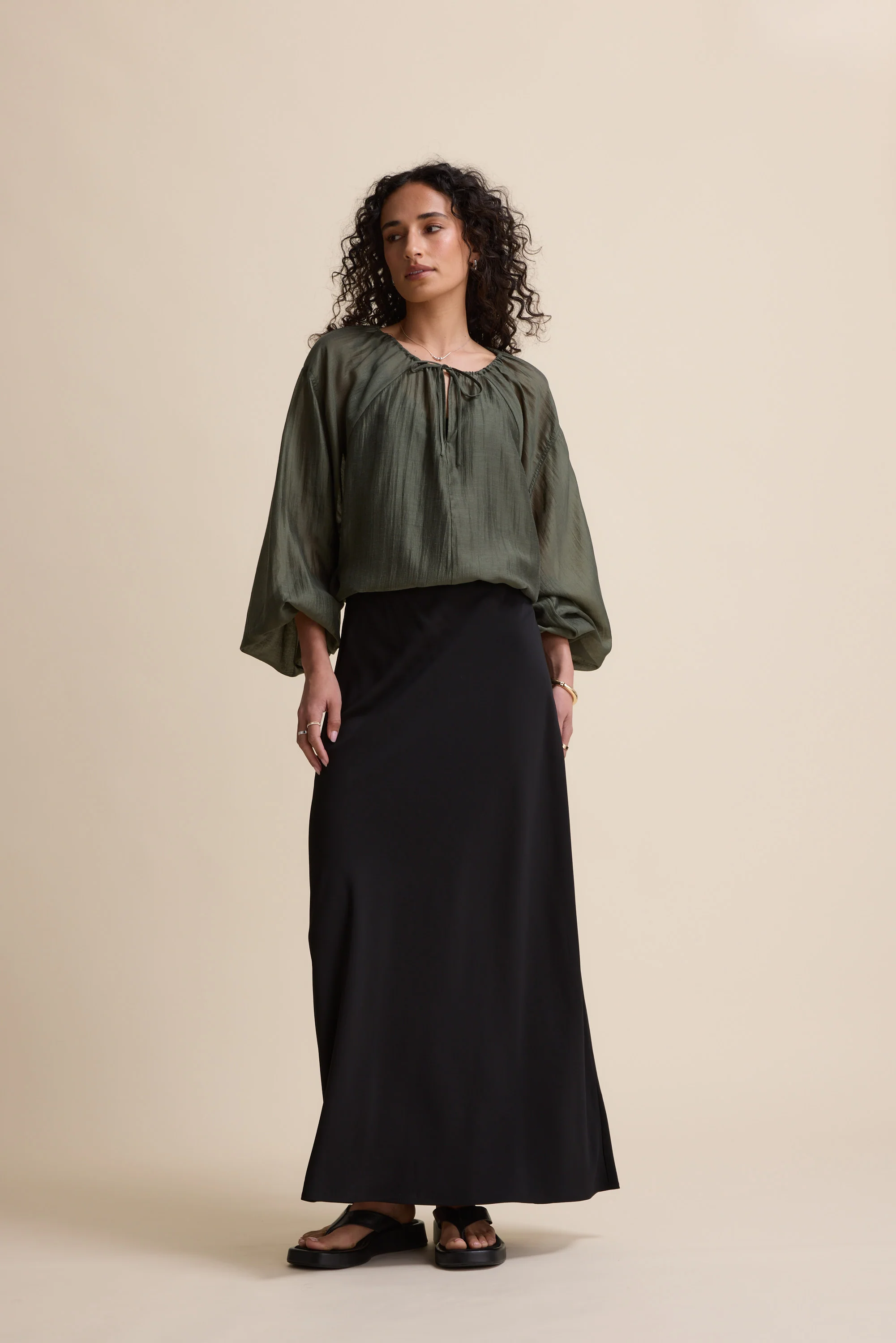 Abigail Tie Neck Blouse - Image 5