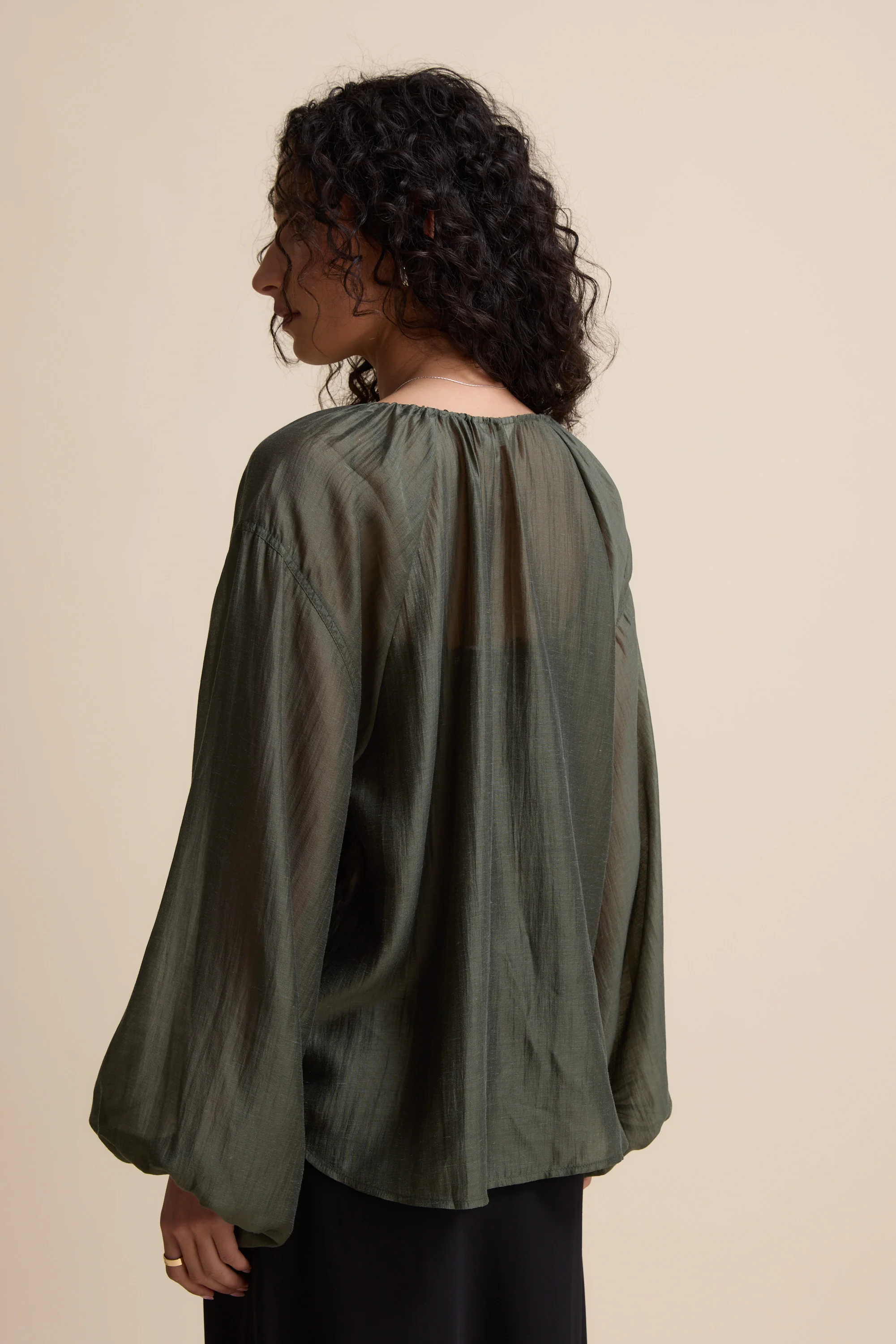 Abigail Tie Neck Blouse - Image 6