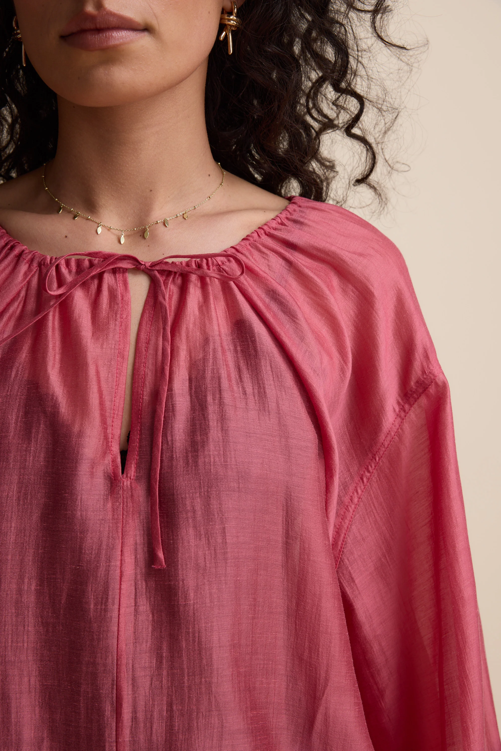 Abigail Tie Neck Blouse - Image 3