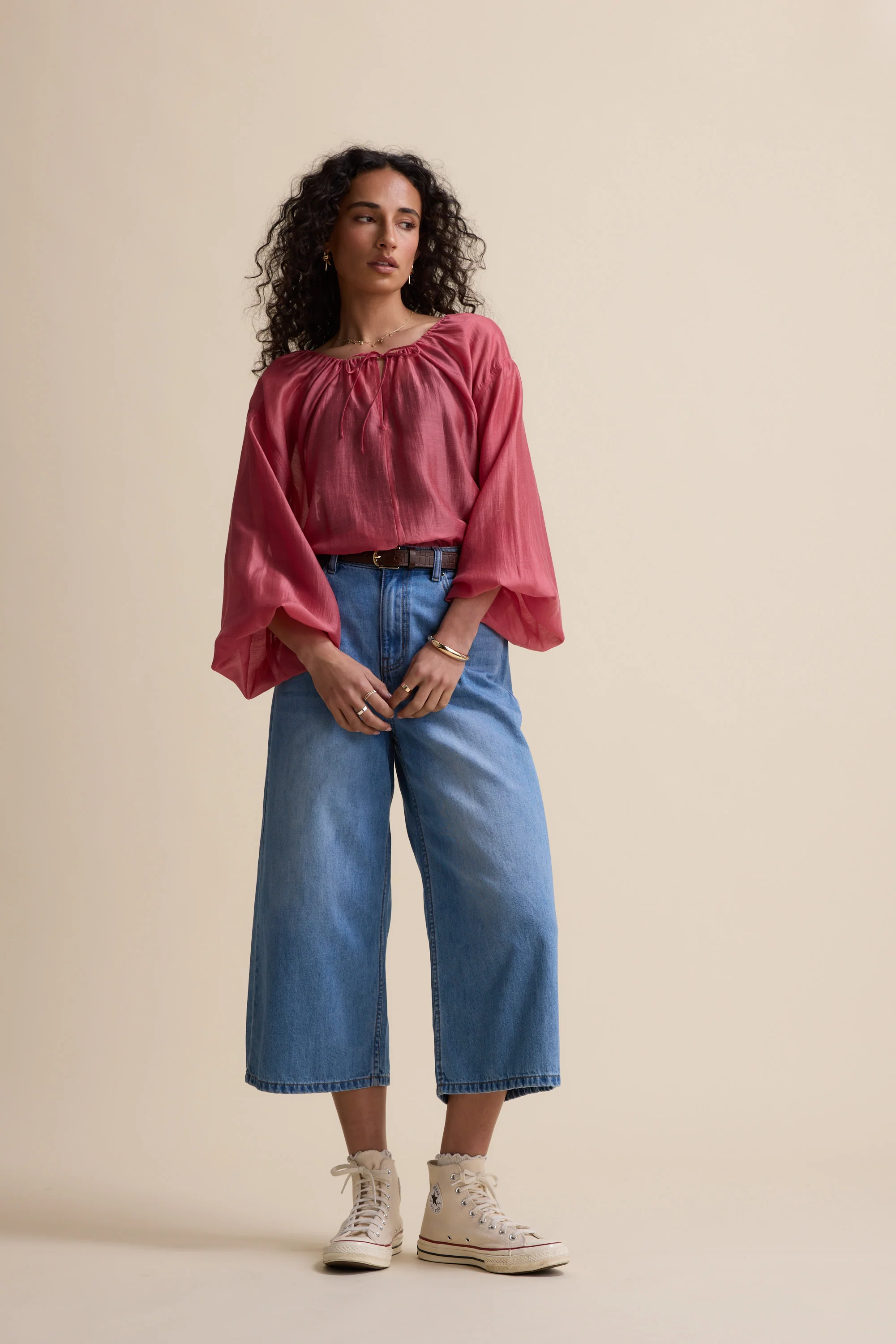 Abigail Tie Neck Blouse - Image 5
