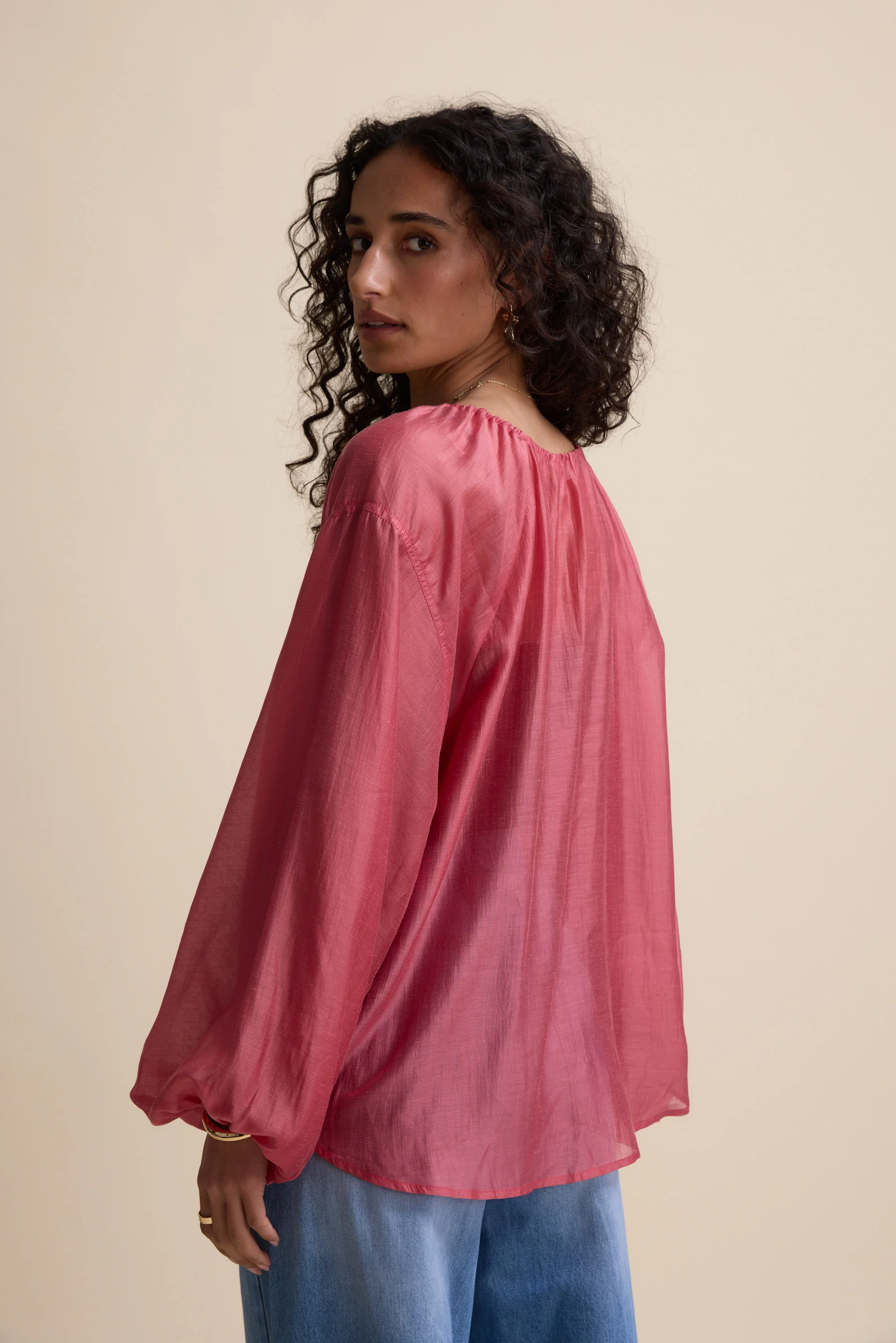 Abigail Tie Neck Blouse - Image 6
