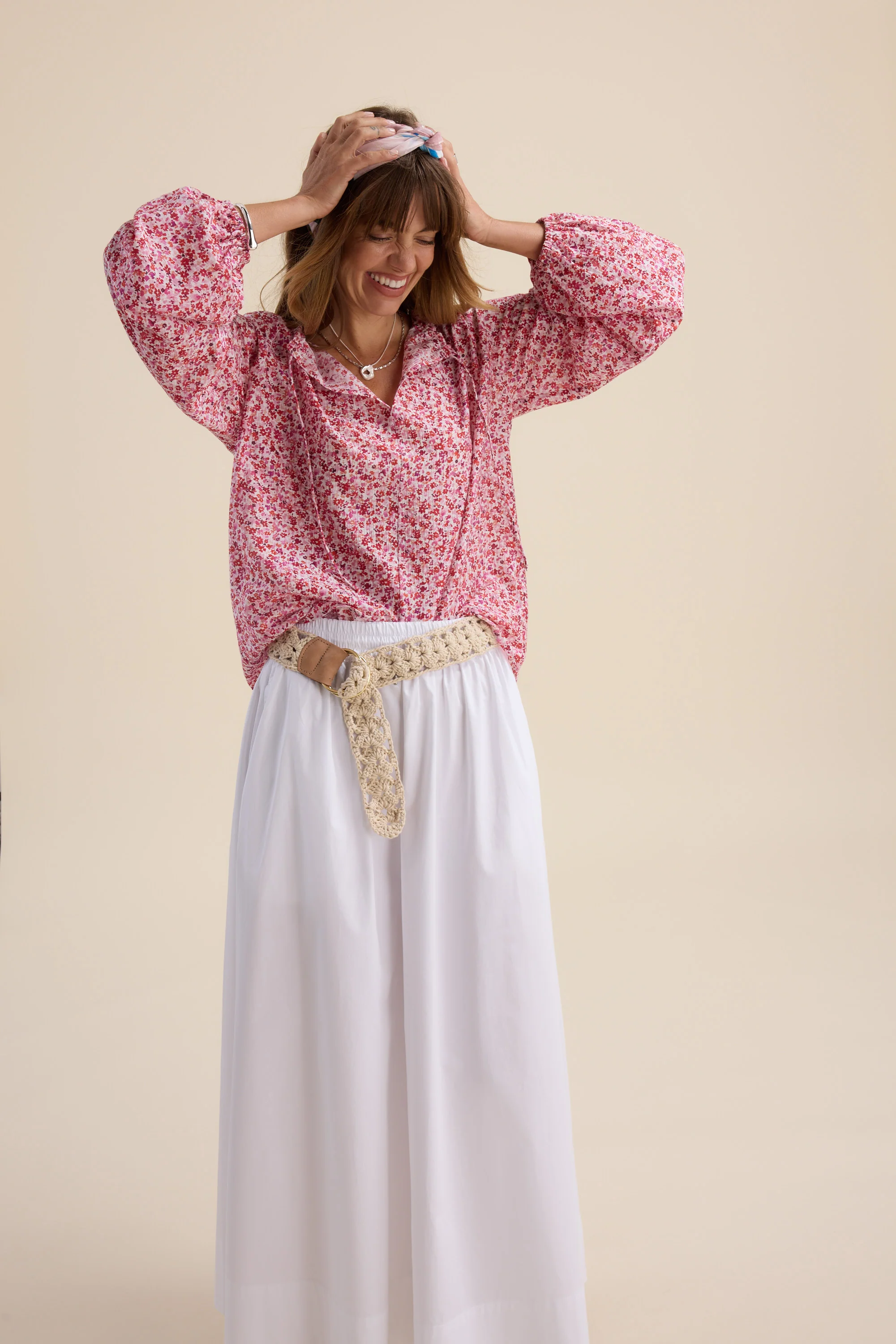 Alana Tie Neck Blouse - Image 5