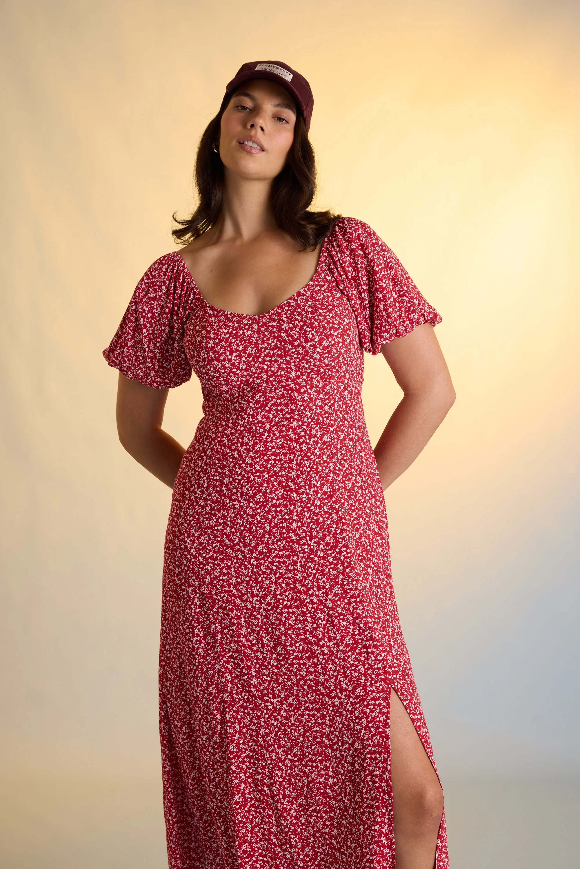Anita Puff Sleeve Midi Dress - Image 3