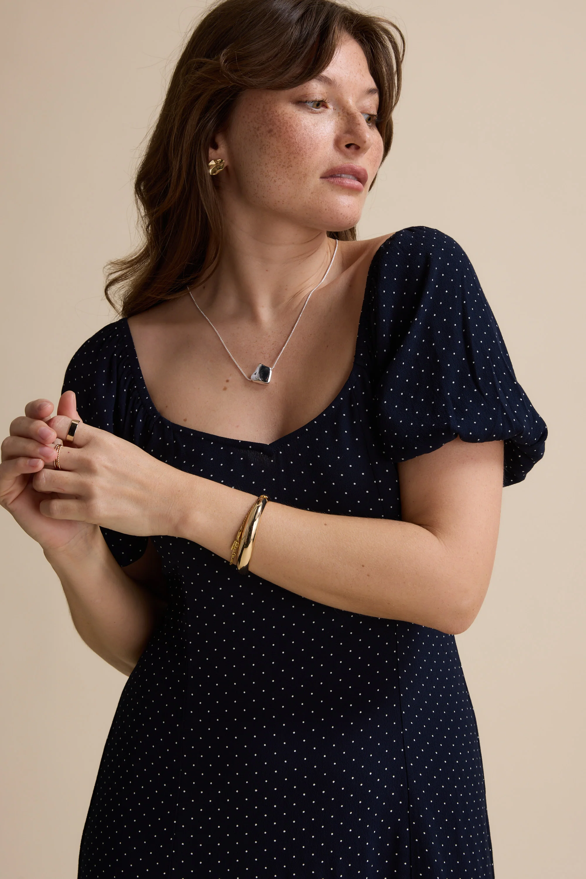 Anita Puff Sleeve Midi Dress - Image 5