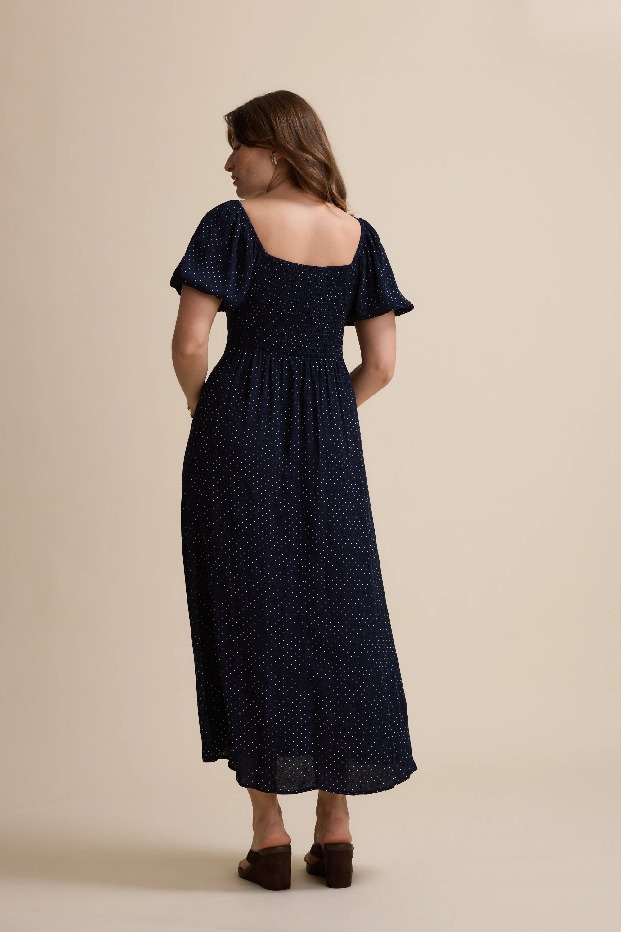 Anita Puff Sleeve Midi Dress - Image 8