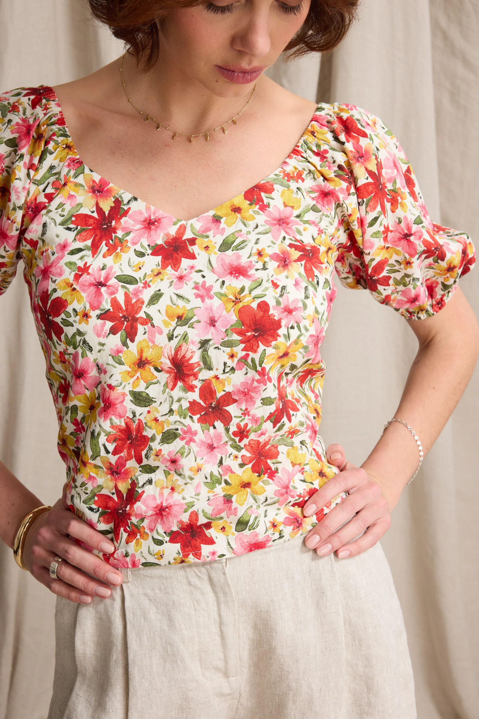 Audrey Puff Sleeve Top - Image 3