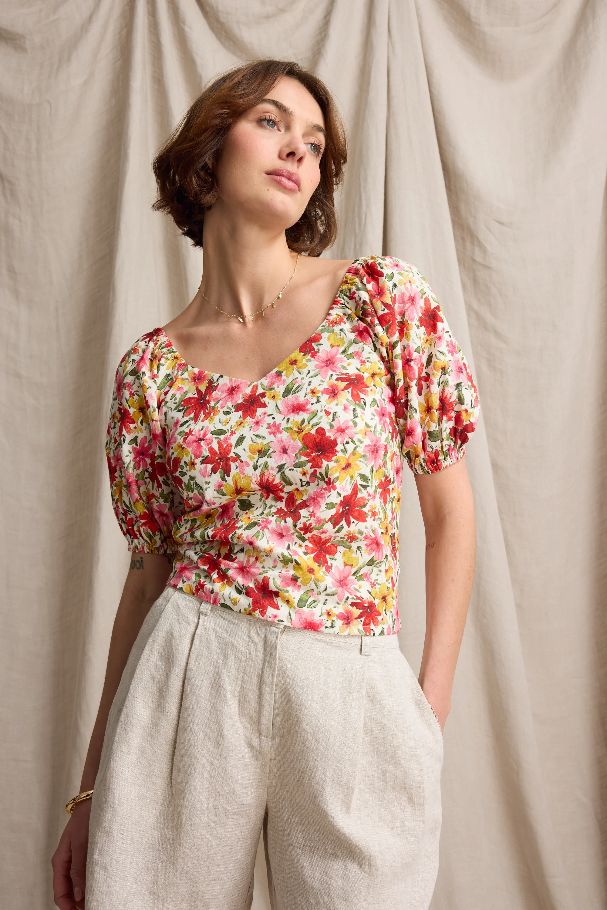 Audrey Puff Sleeve Top - Image 4
