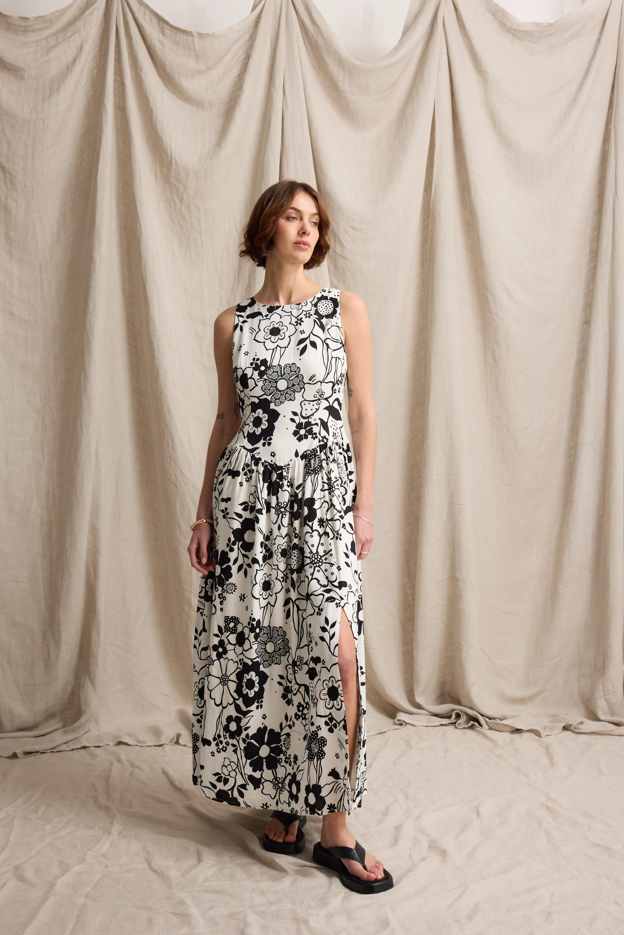 Bella Waist Detail Dress - Image 6