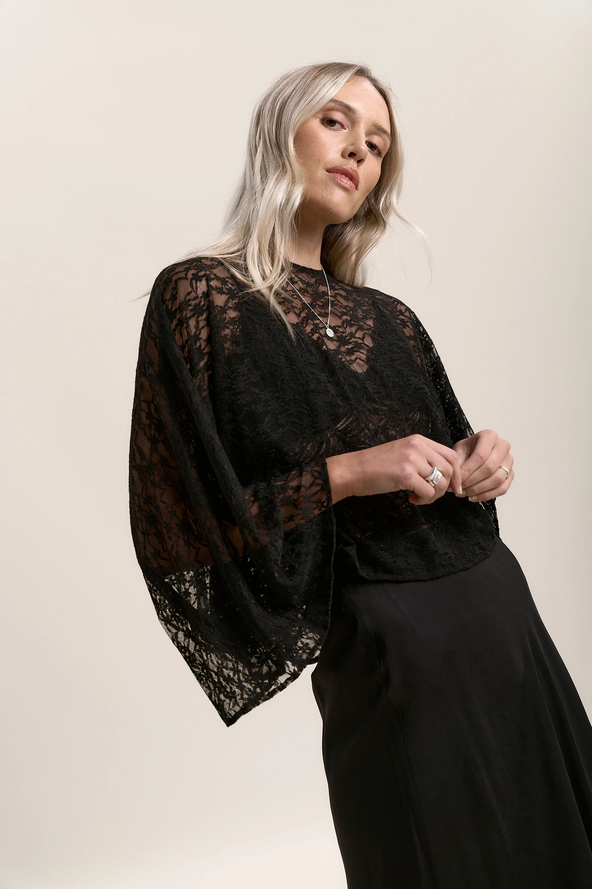 Bianca Lace Detail Top - Image 3