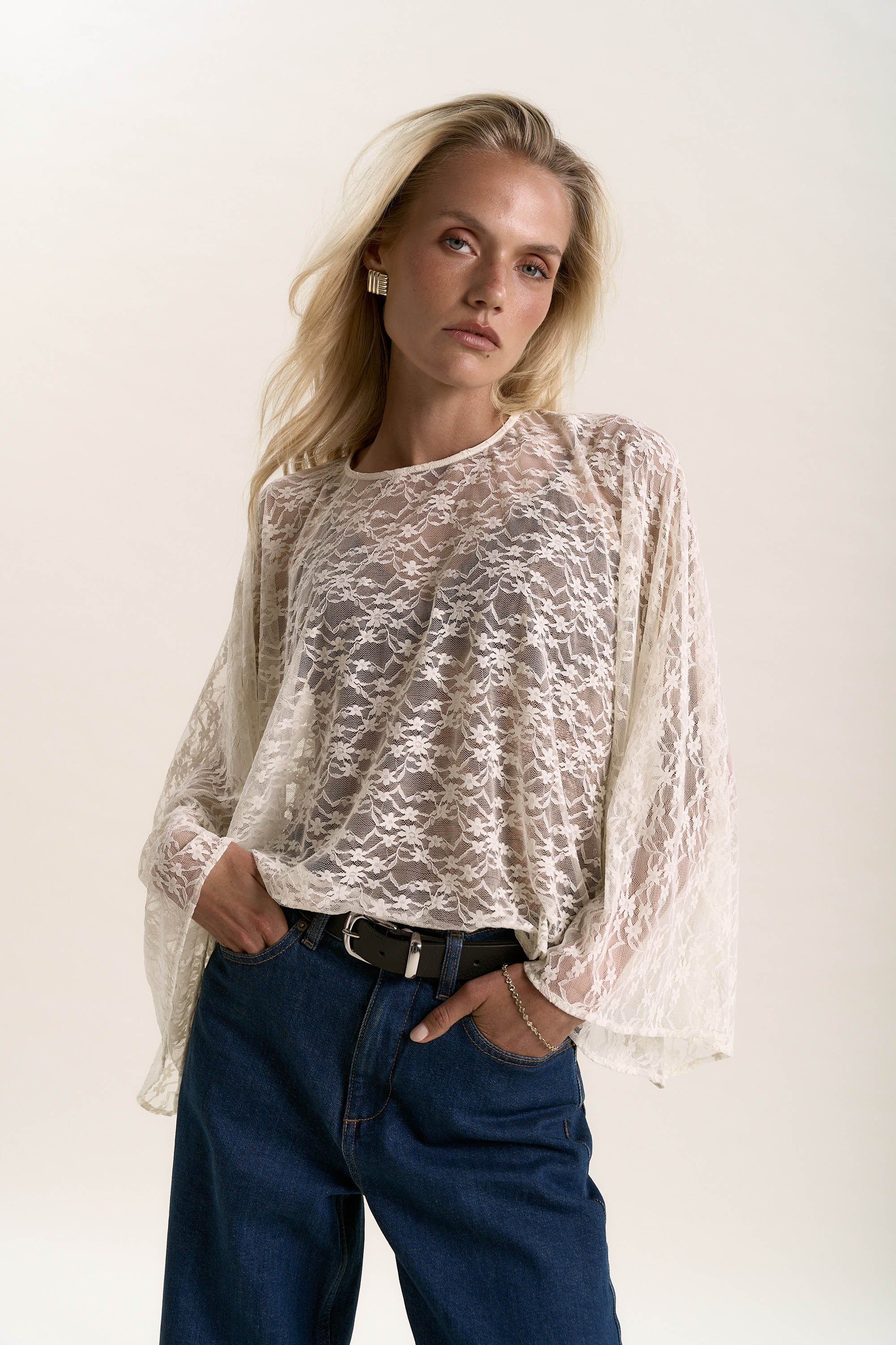 Bianca Lace Detail Top - Image 2