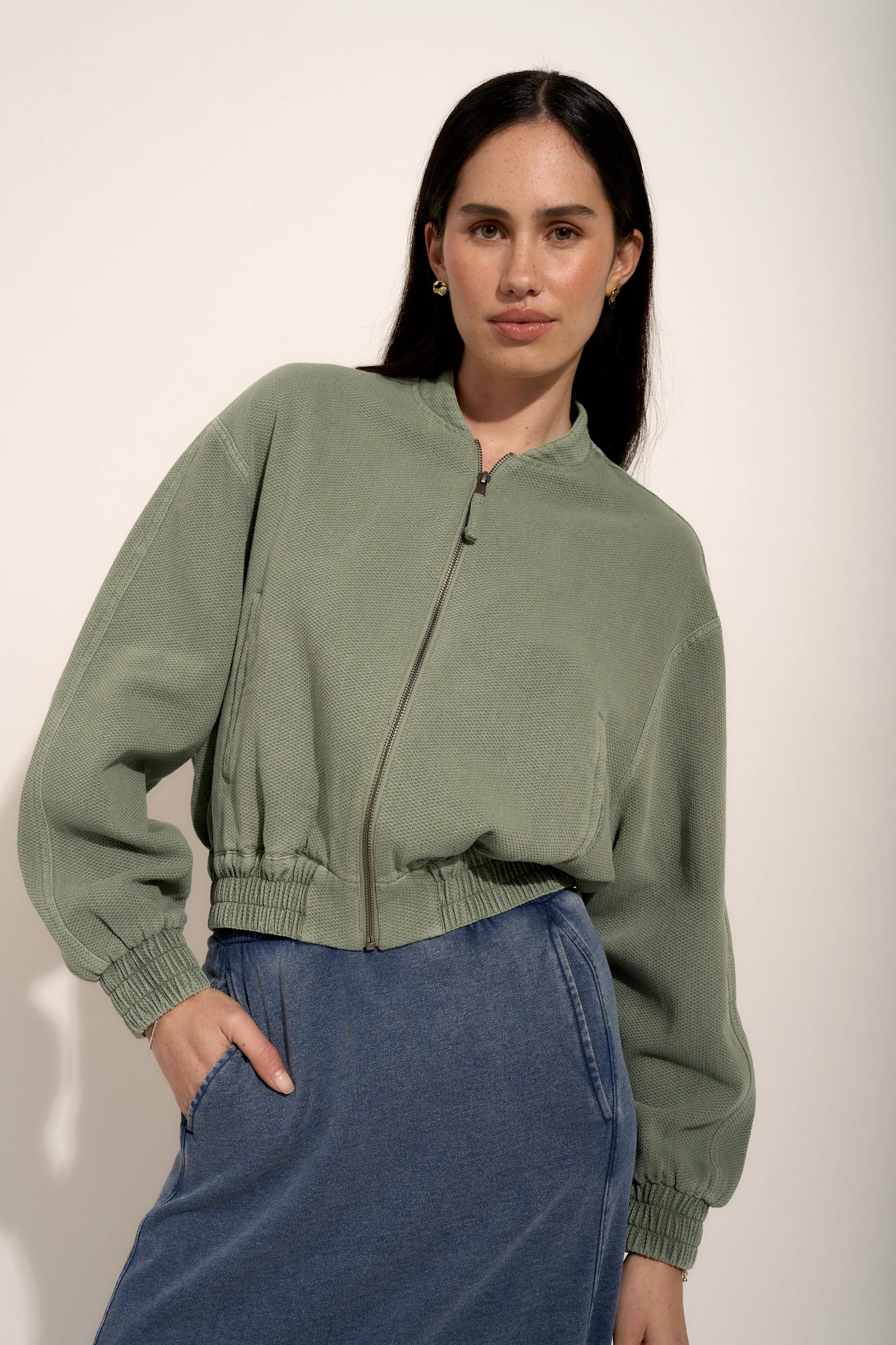 Blair Textured Bomber Jacket - Image 2