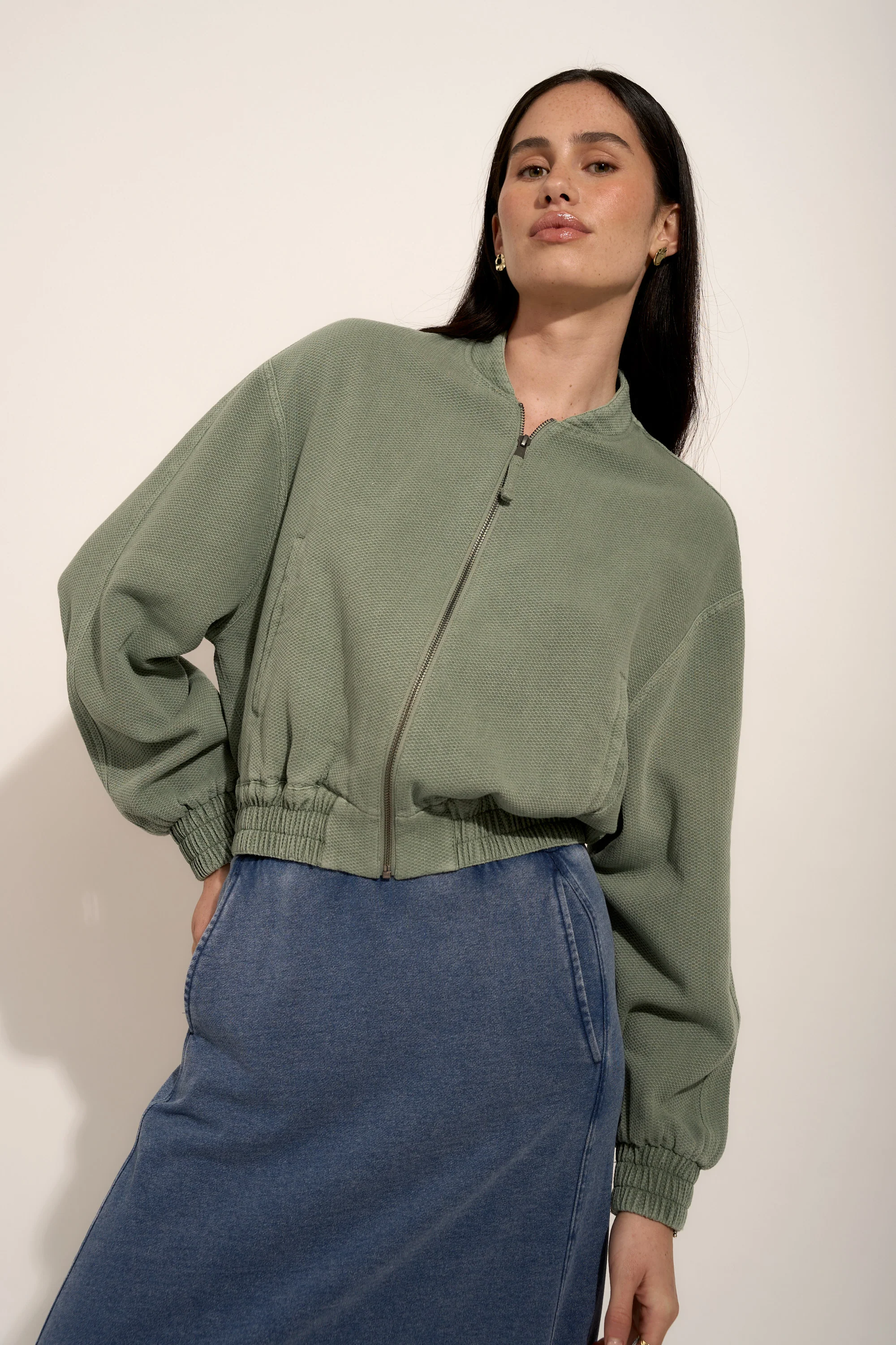 Blair Textured Bomber Jacket - Image 3