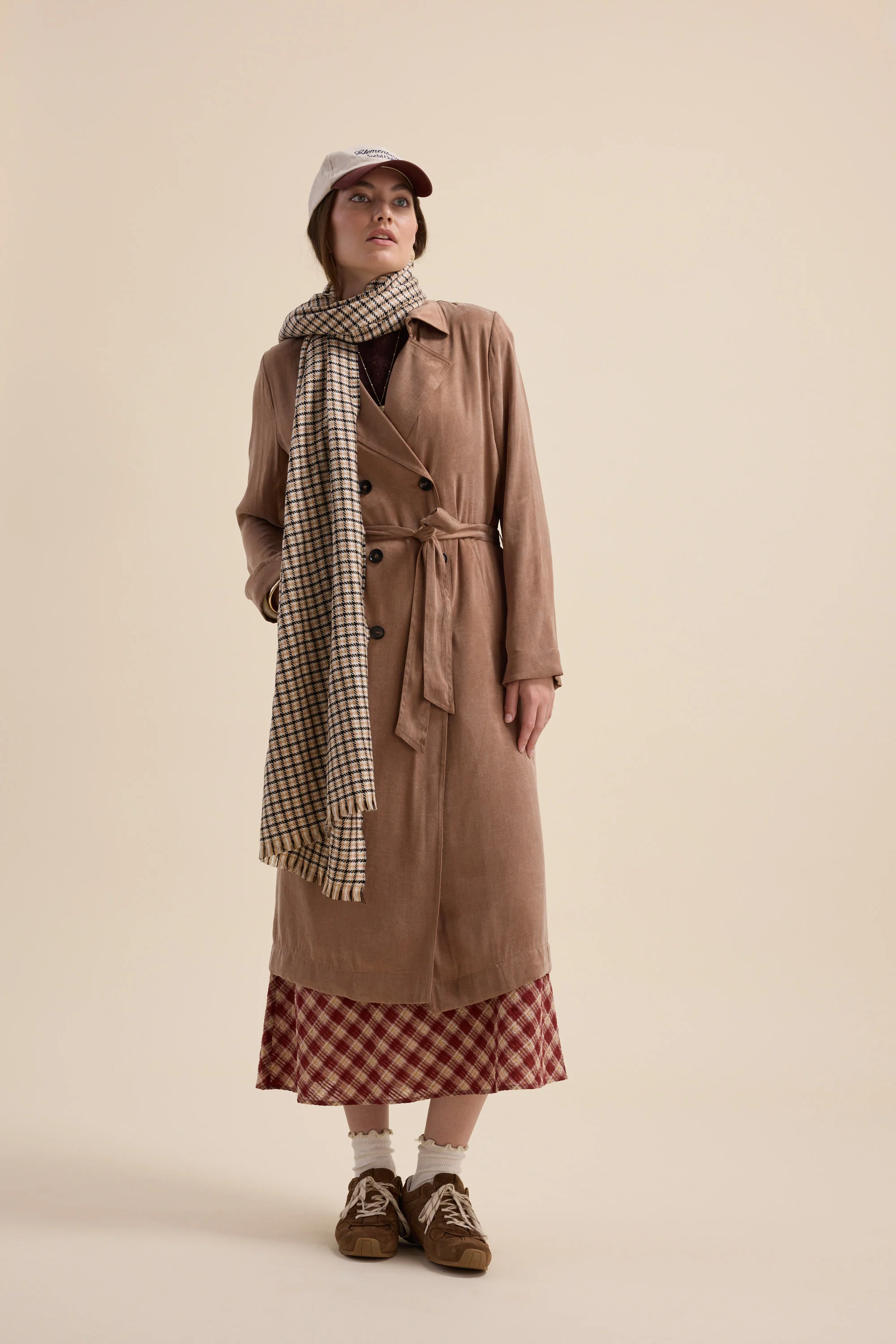 Brooke Draped Trench Coat - Image 4