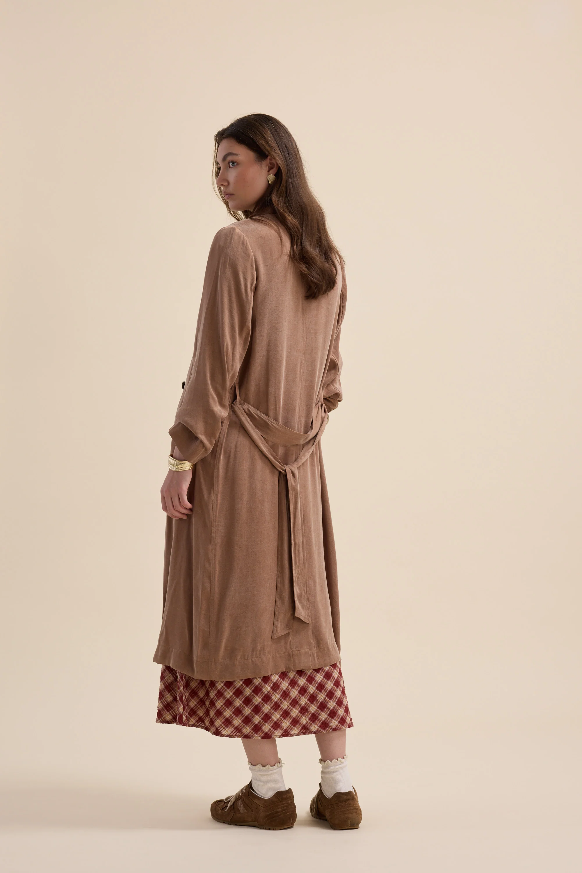 Brooke Draped Trench Coat - Image 6