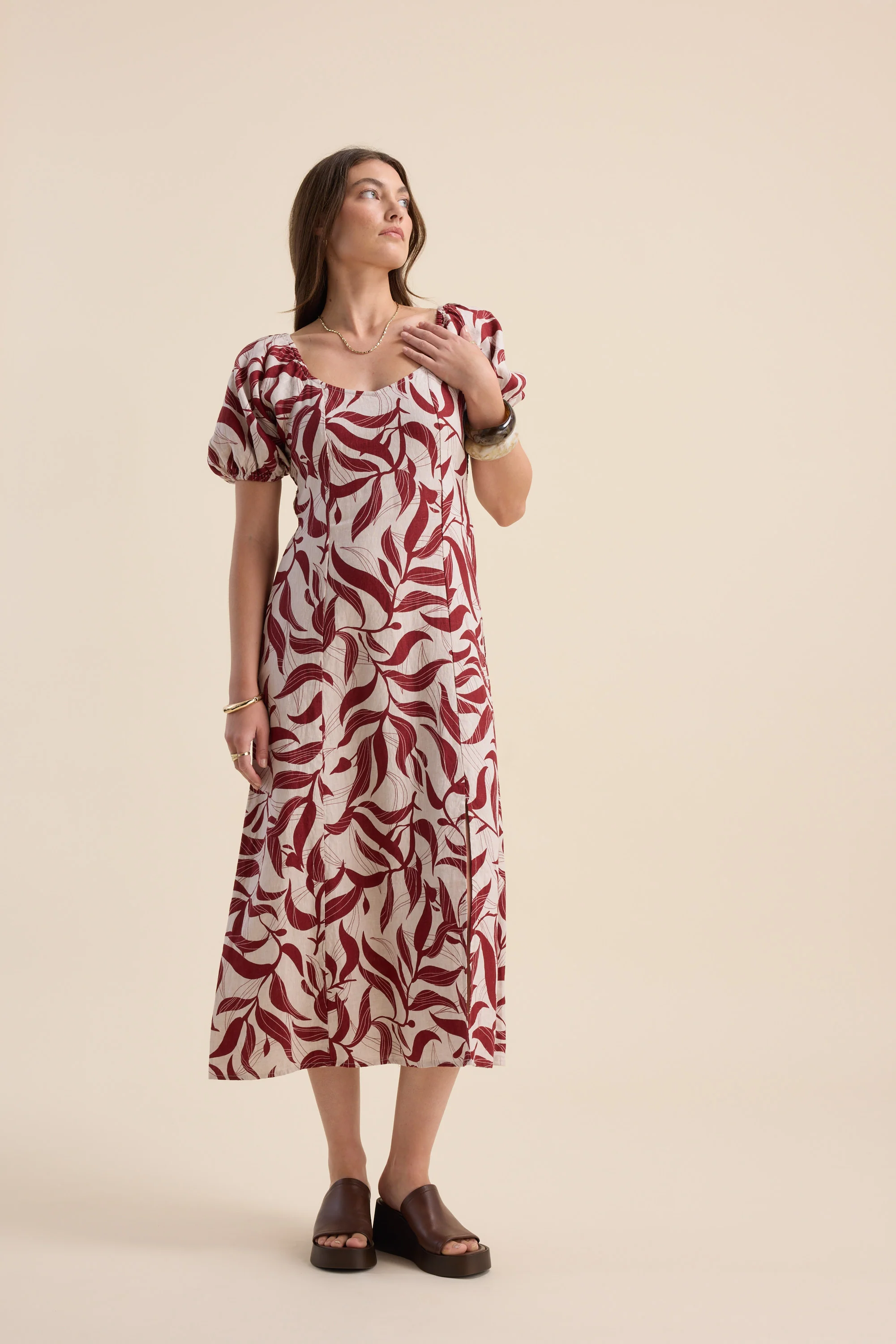 Camille Puff Sleeve Dress - Image 3