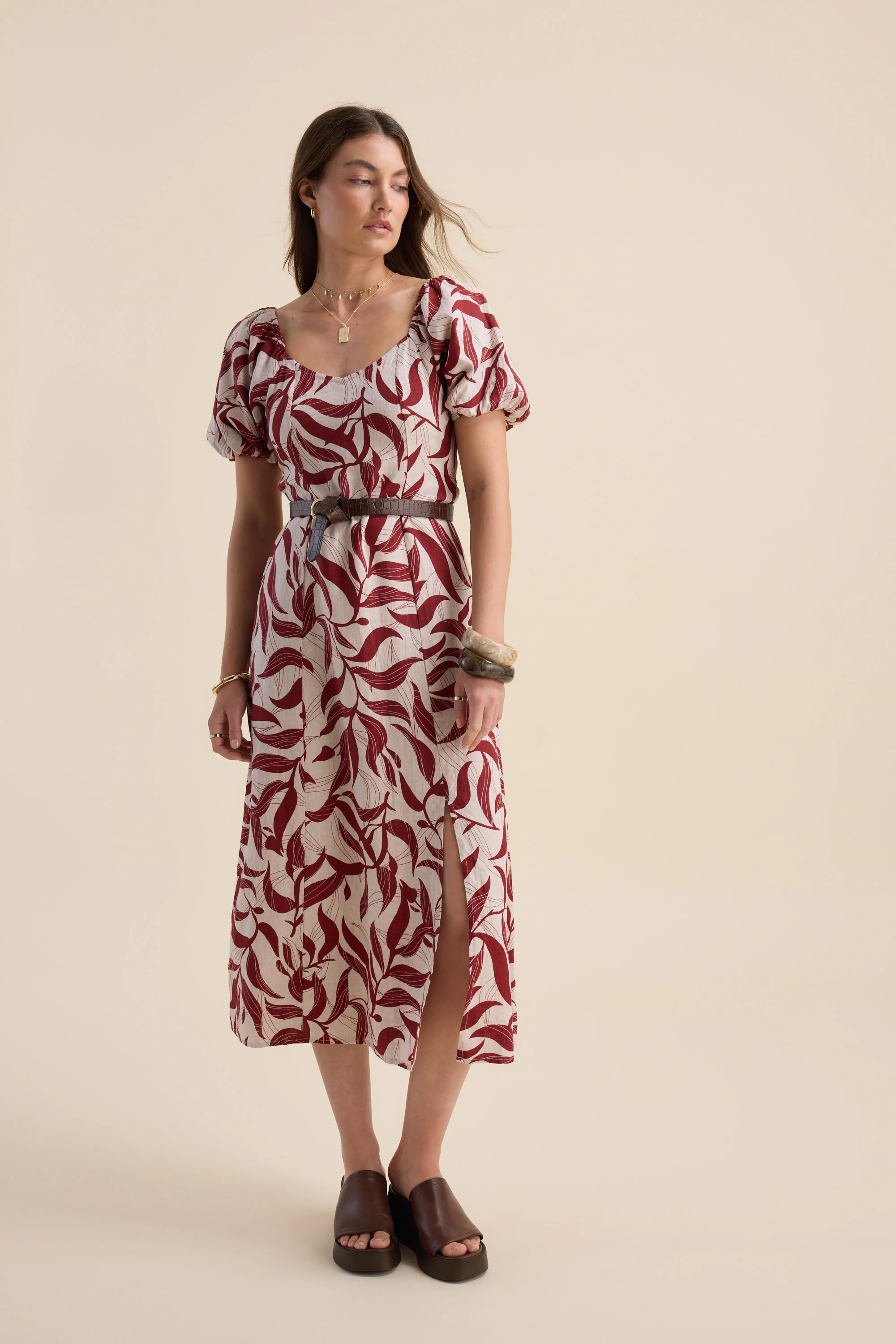 Camille Puff Sleeve Dress - Image 6