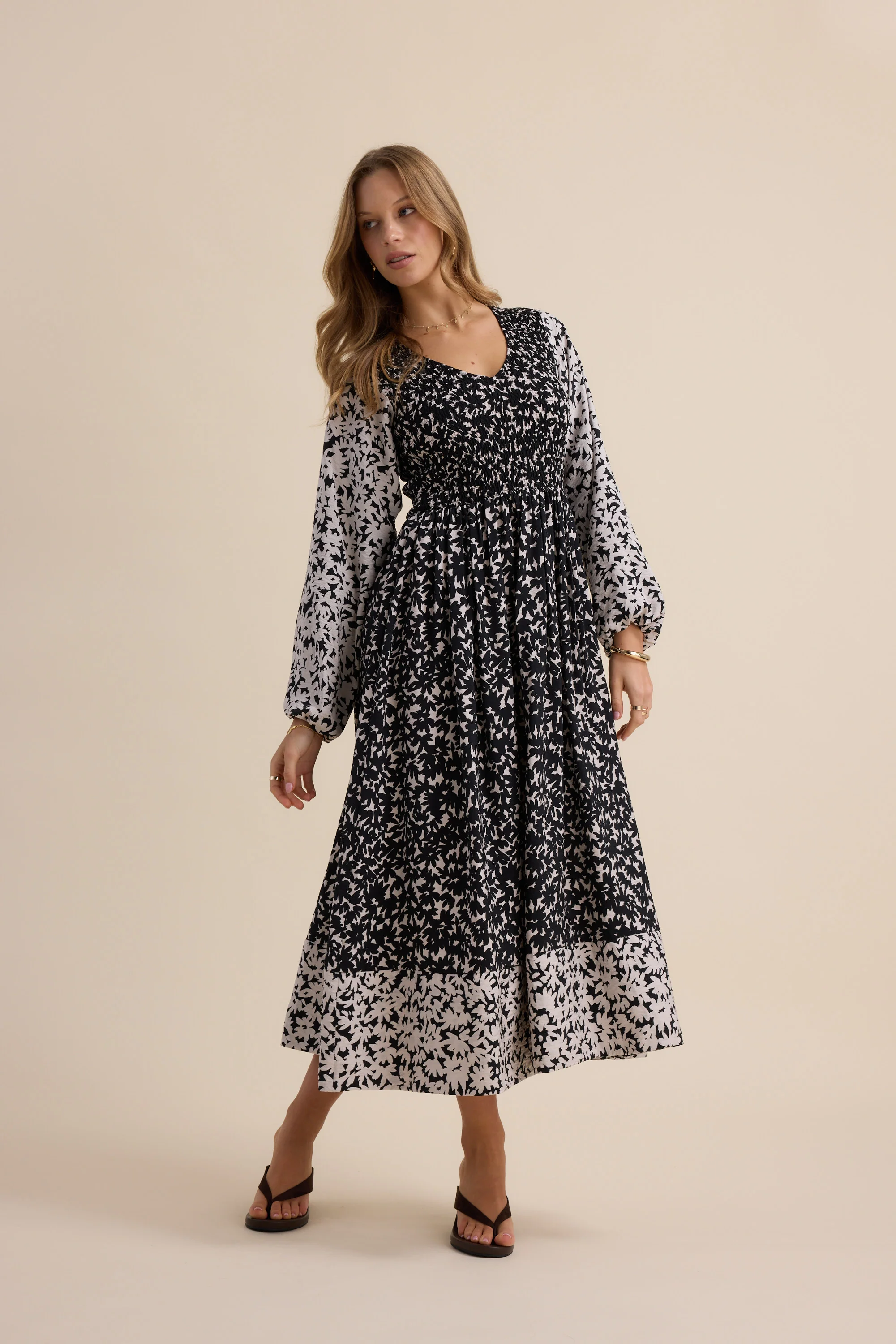 Camille Shirred Bodice Dress - Image 2