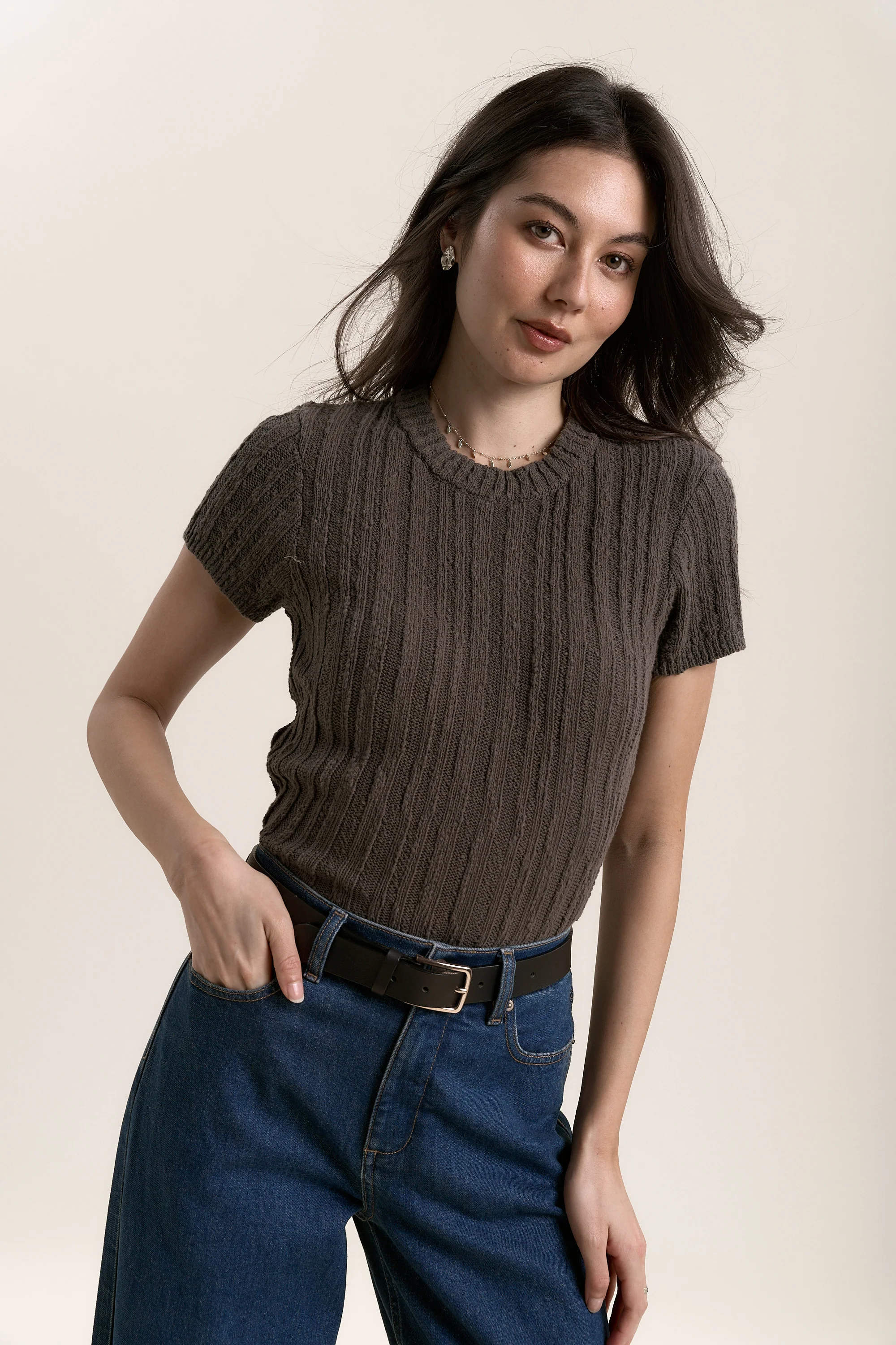 Charlie Textured Knit Tee - Image 3