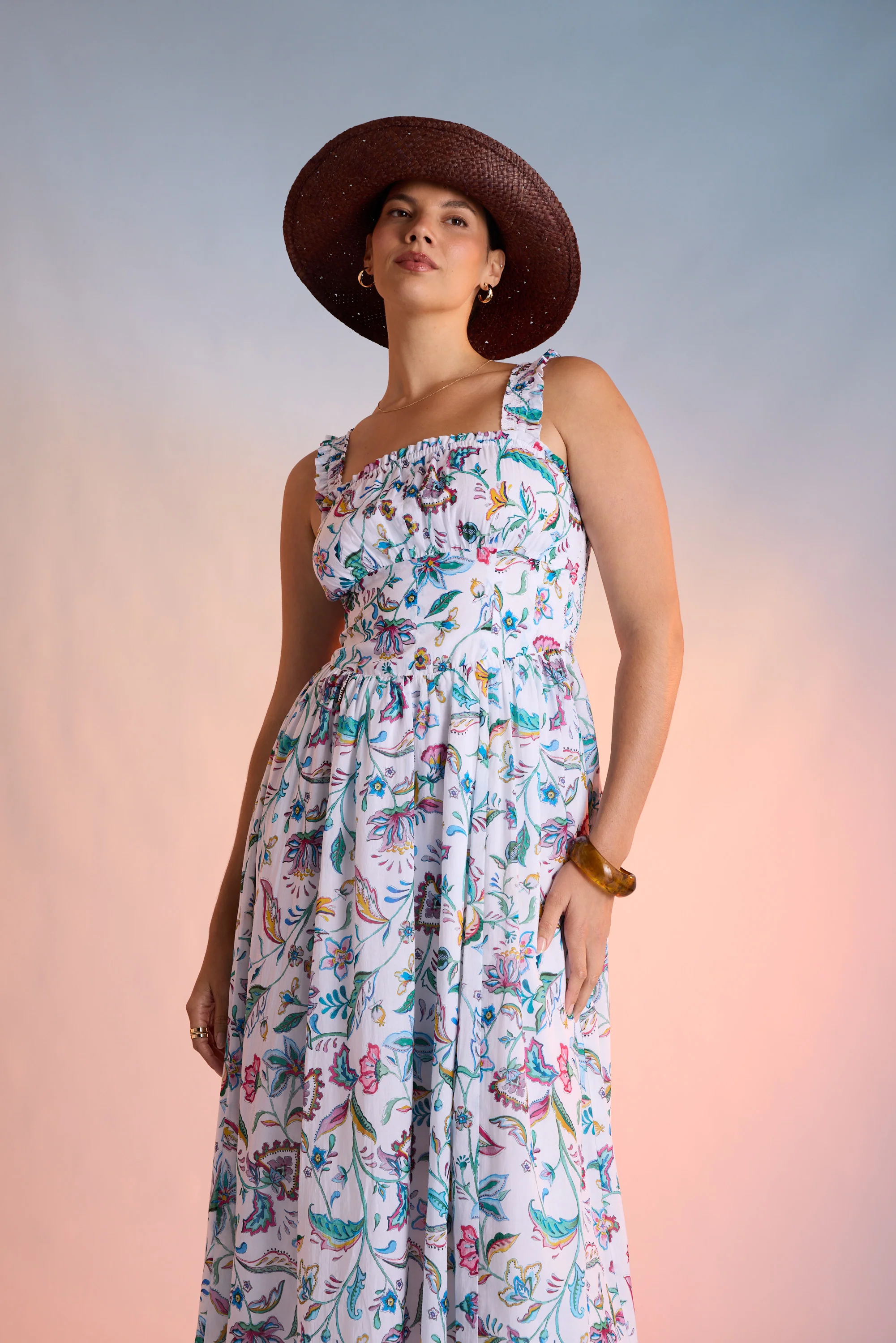 Clara Shirred Detail Dress - Image 4