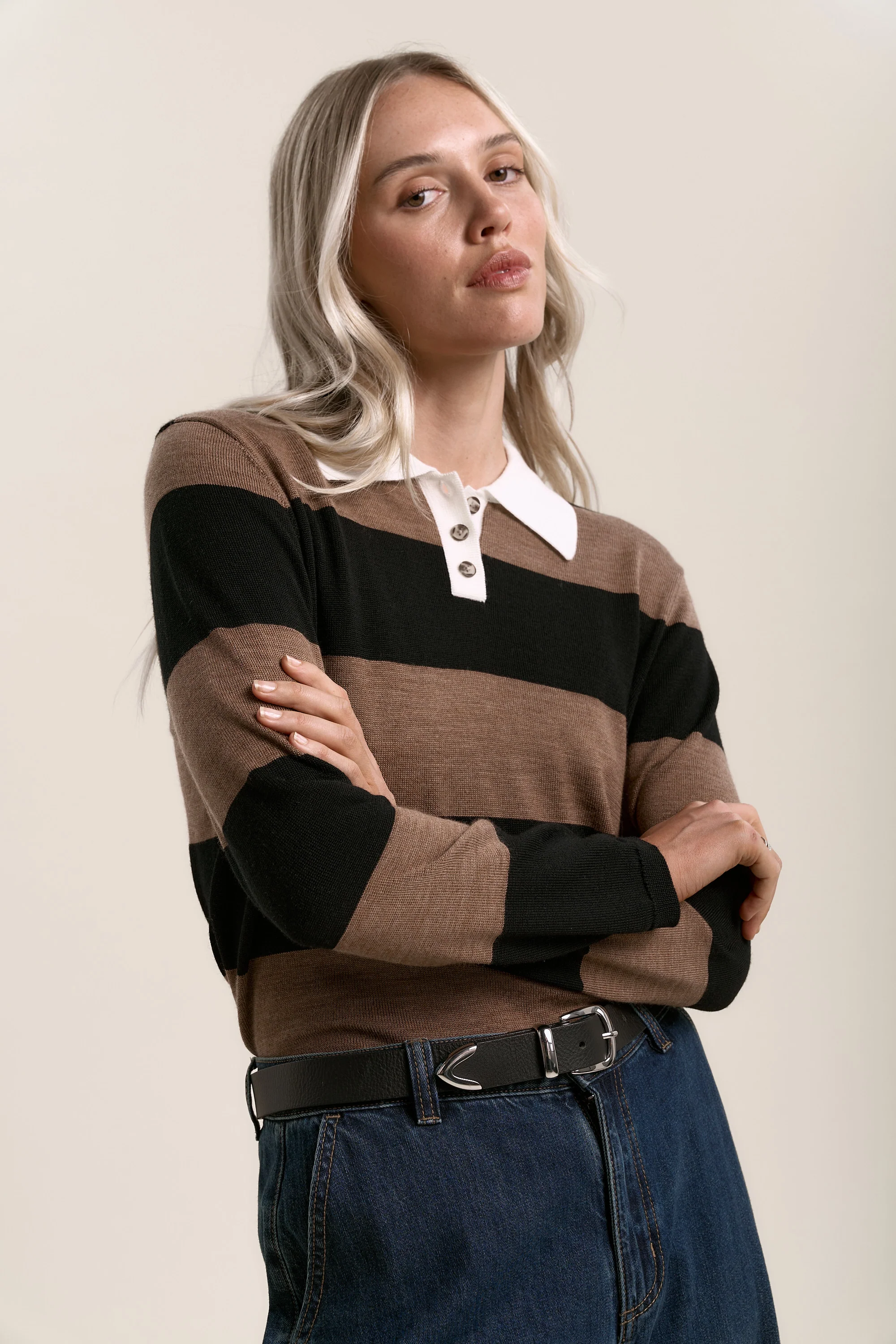 Cleo Merino Striped Polo - Image 5