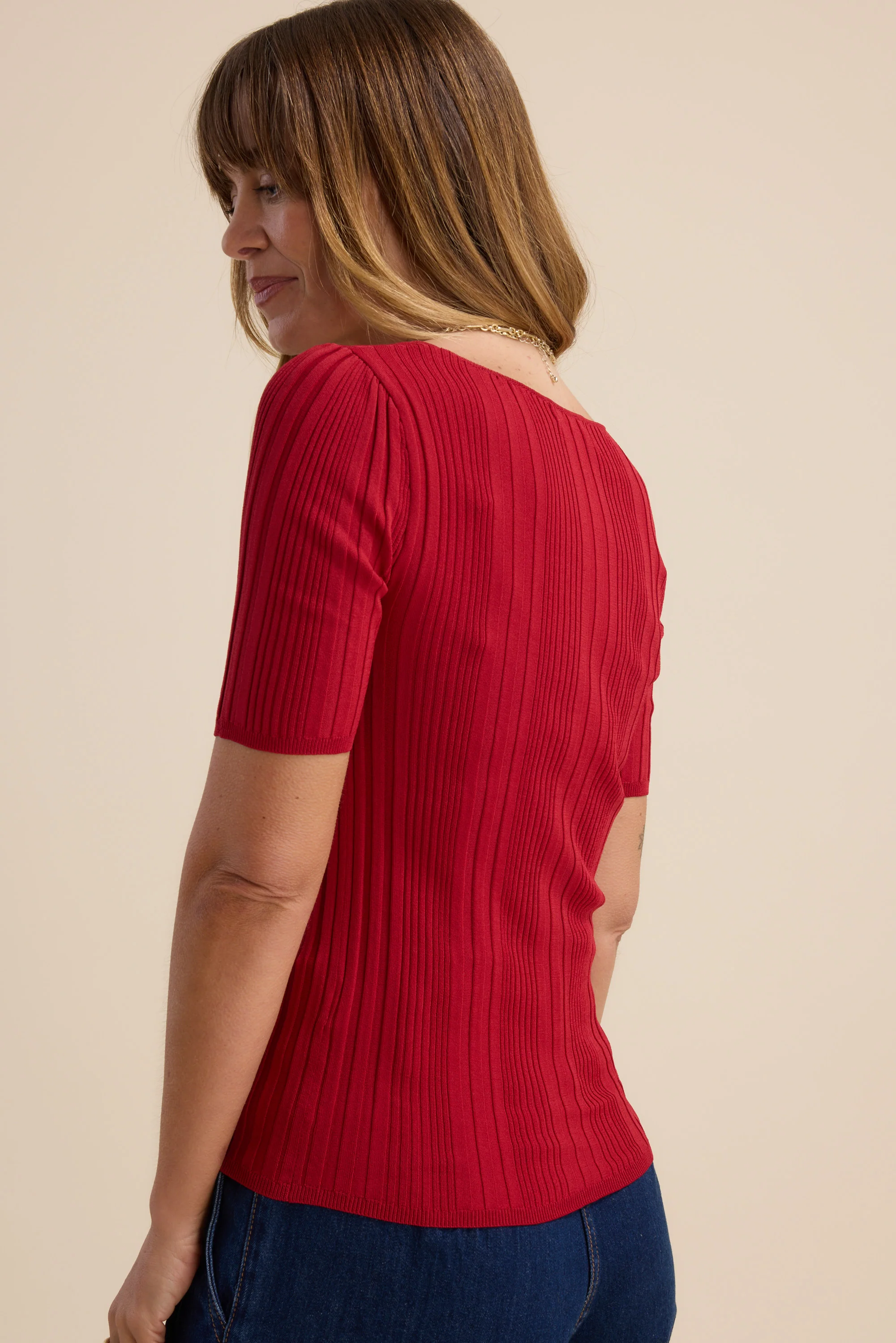 Connie Short Sleeve Knit Top - Image 6