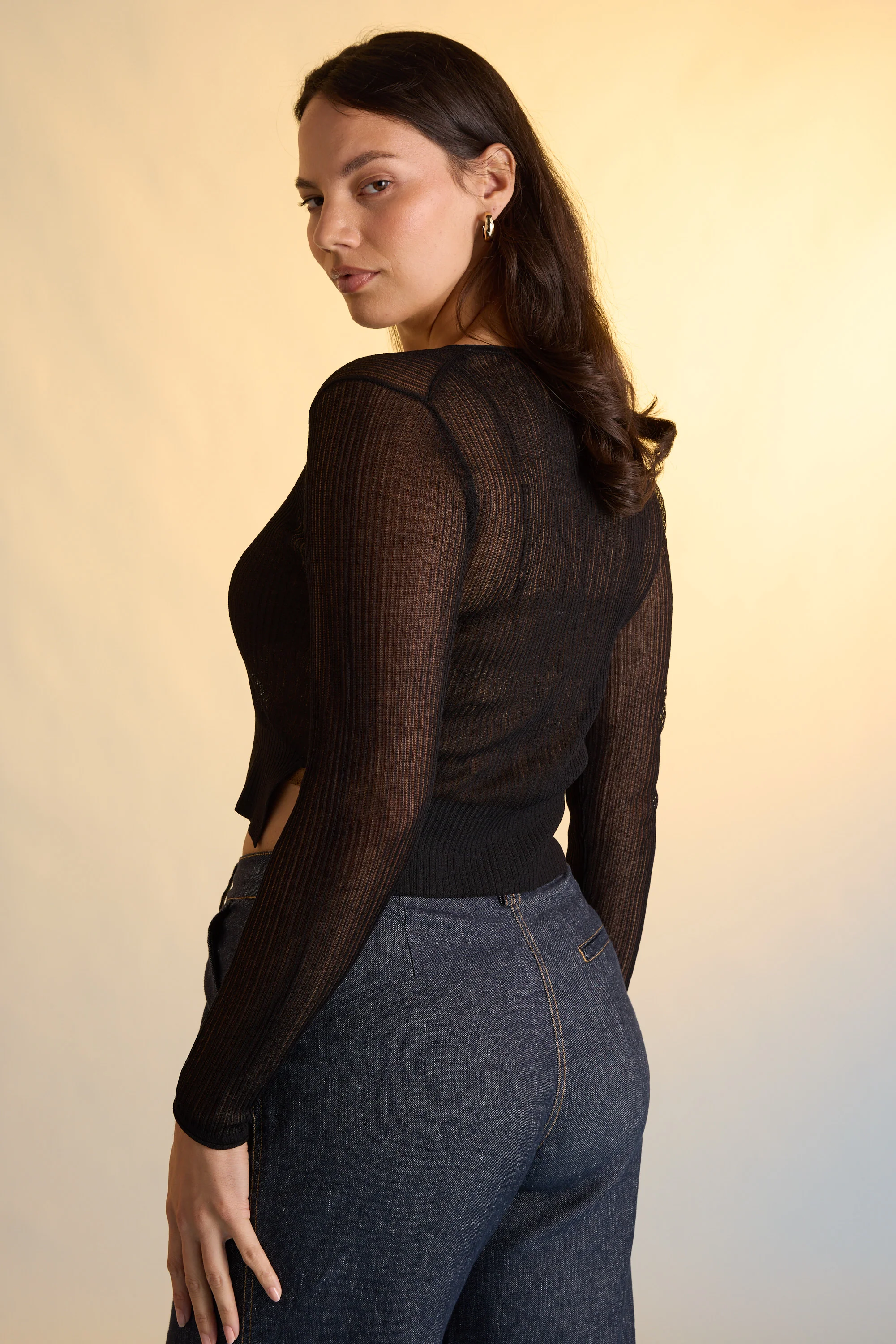 Eden Sheer Knit Cardigan - Image 4