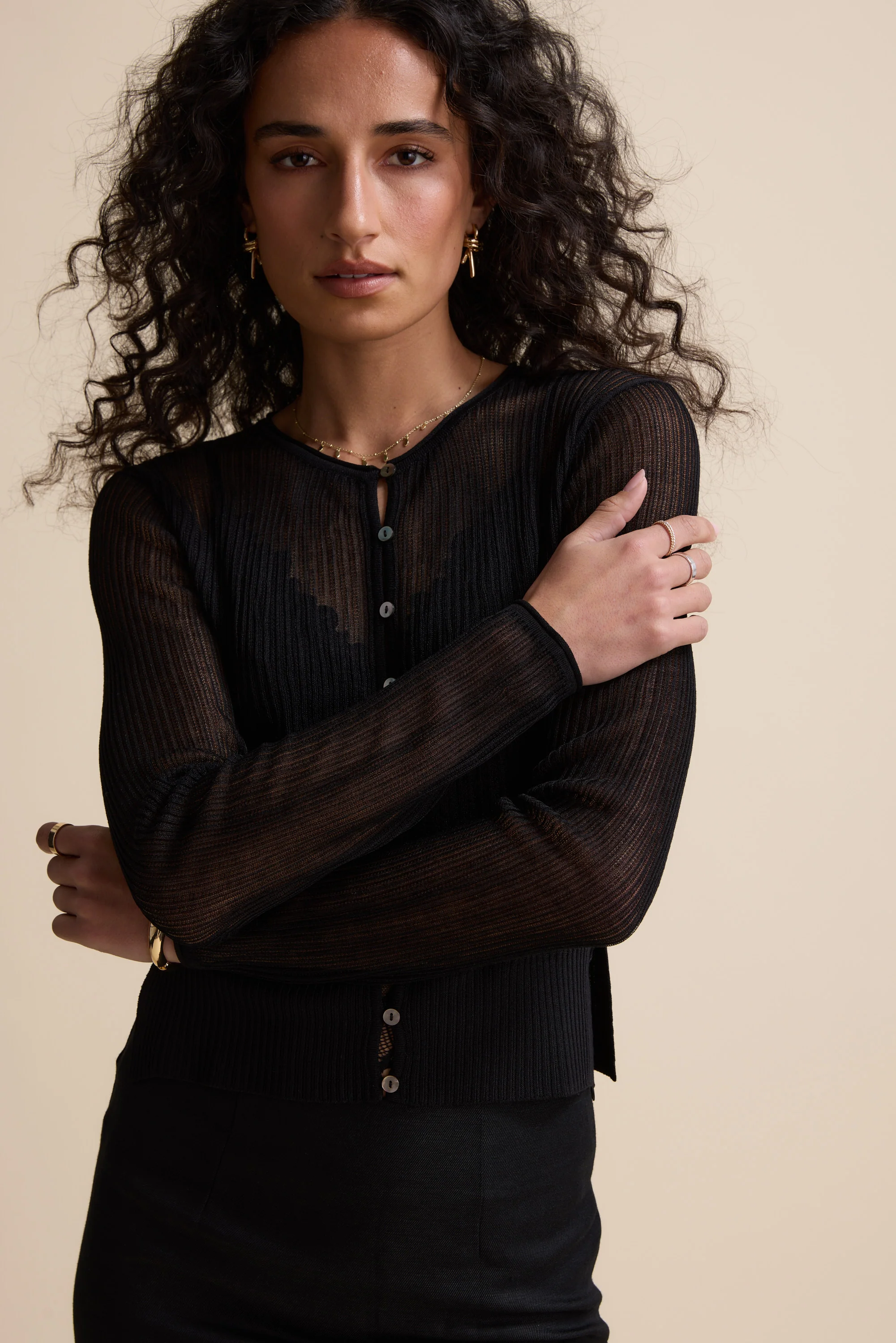 Eden Sheer Knit Cardigan - Image 7