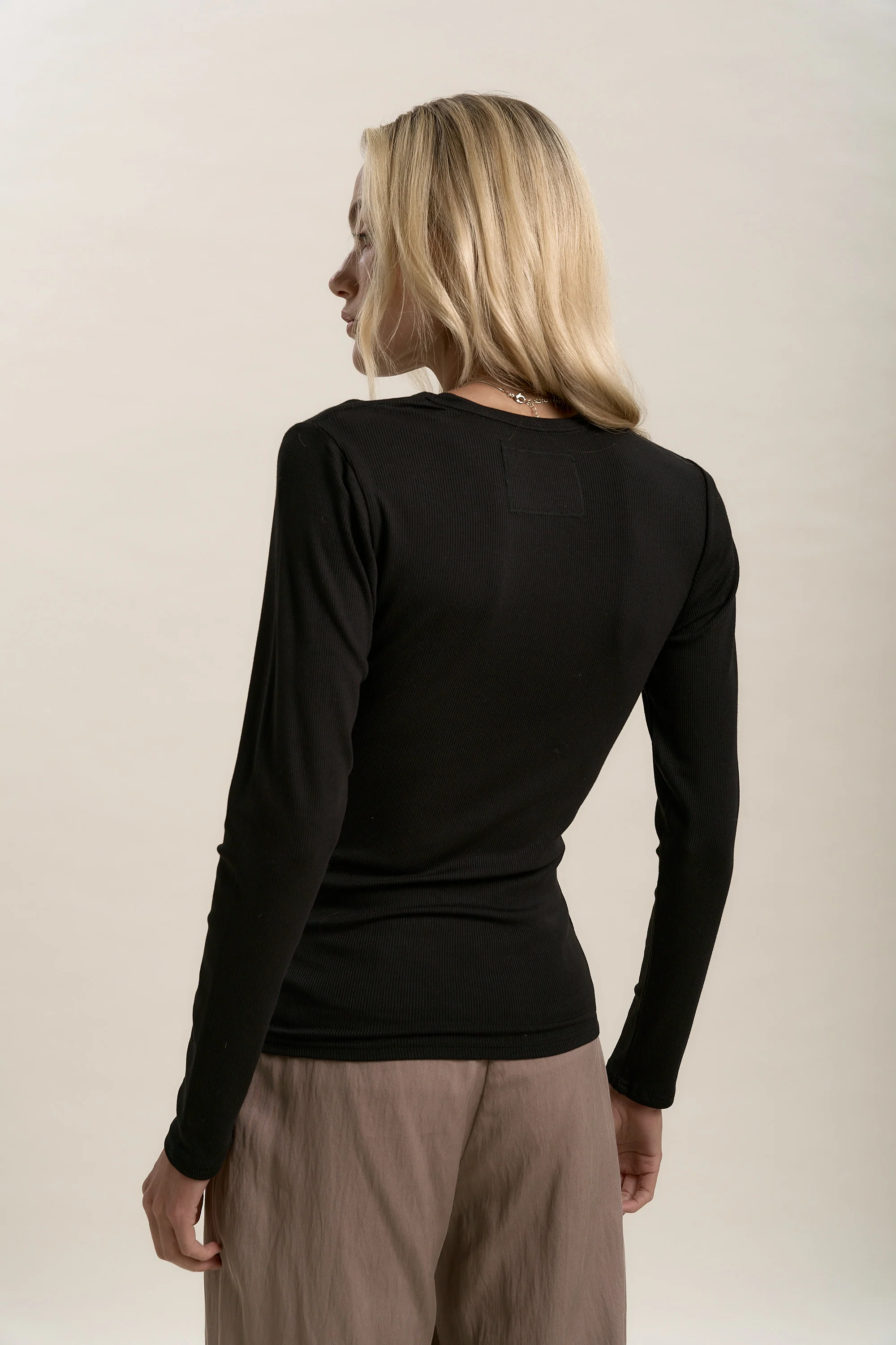 Elementary Basics Long Sleeve Rib Tee - Image 4