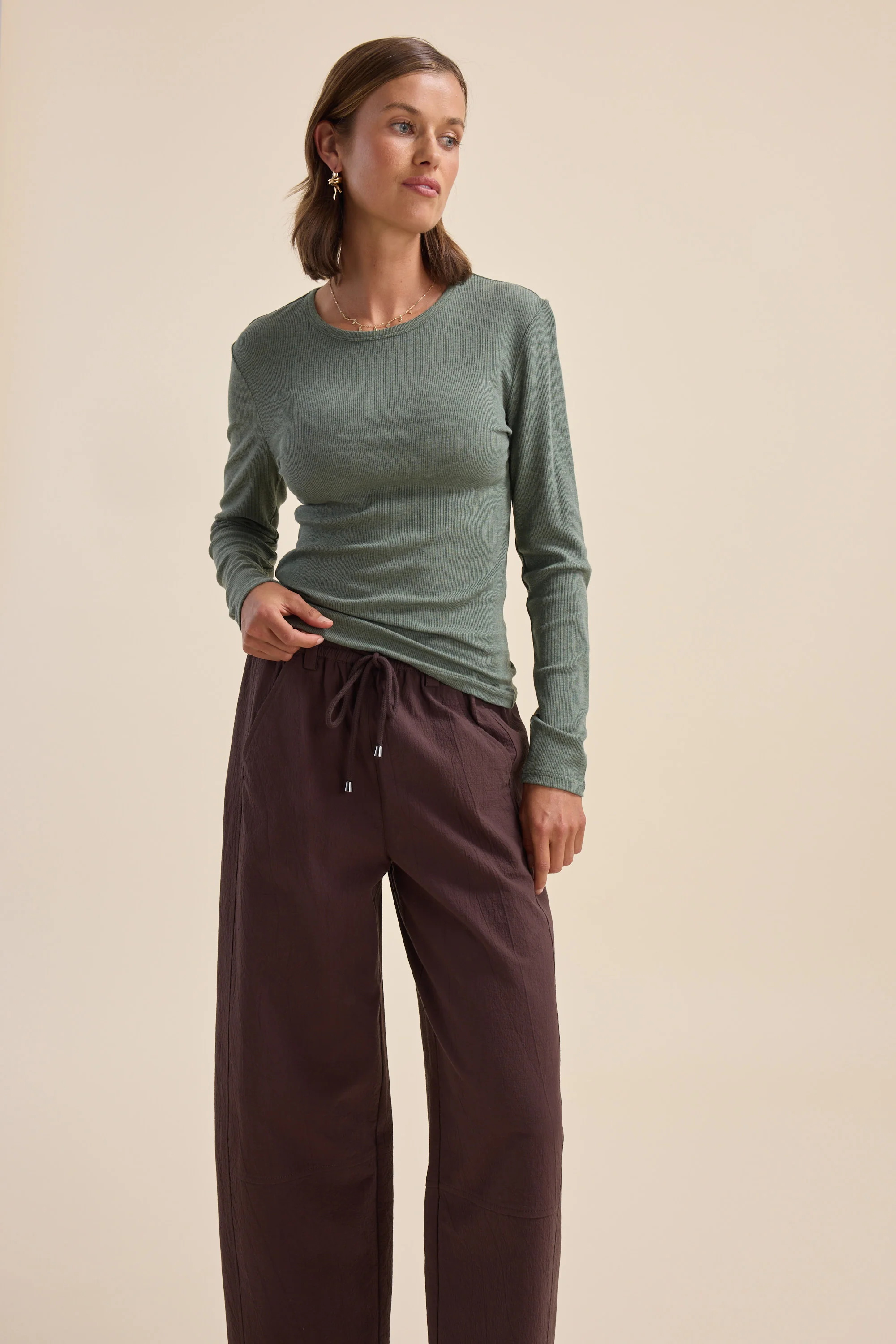 Elementary Basics Long Sleeve Rib Tee