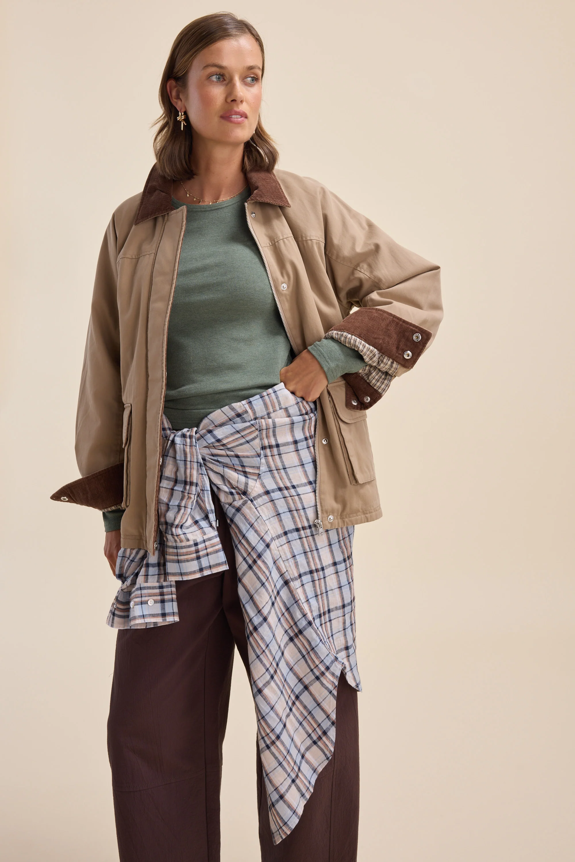 Elementary Basics Long Sleeve Rib Tee - Image 2