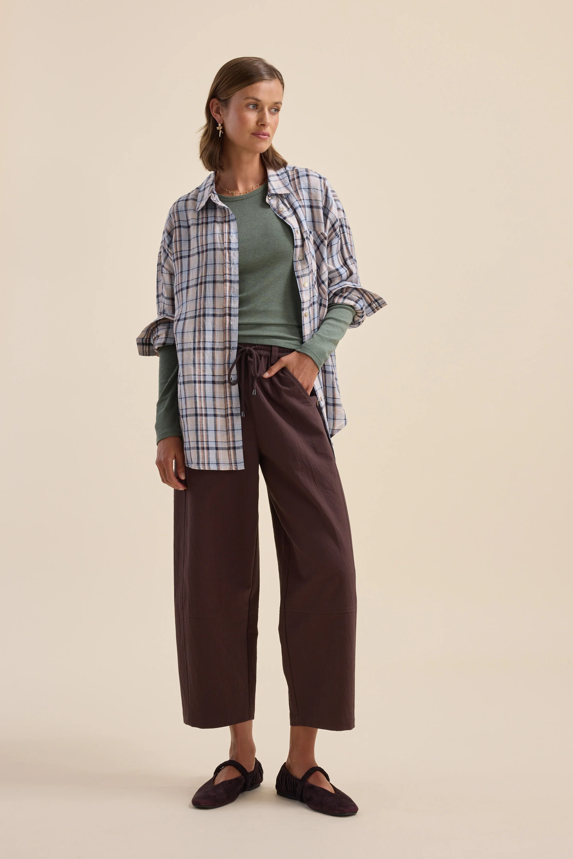 Elementary Basics Long Sleeve Rib Tee - Image 4