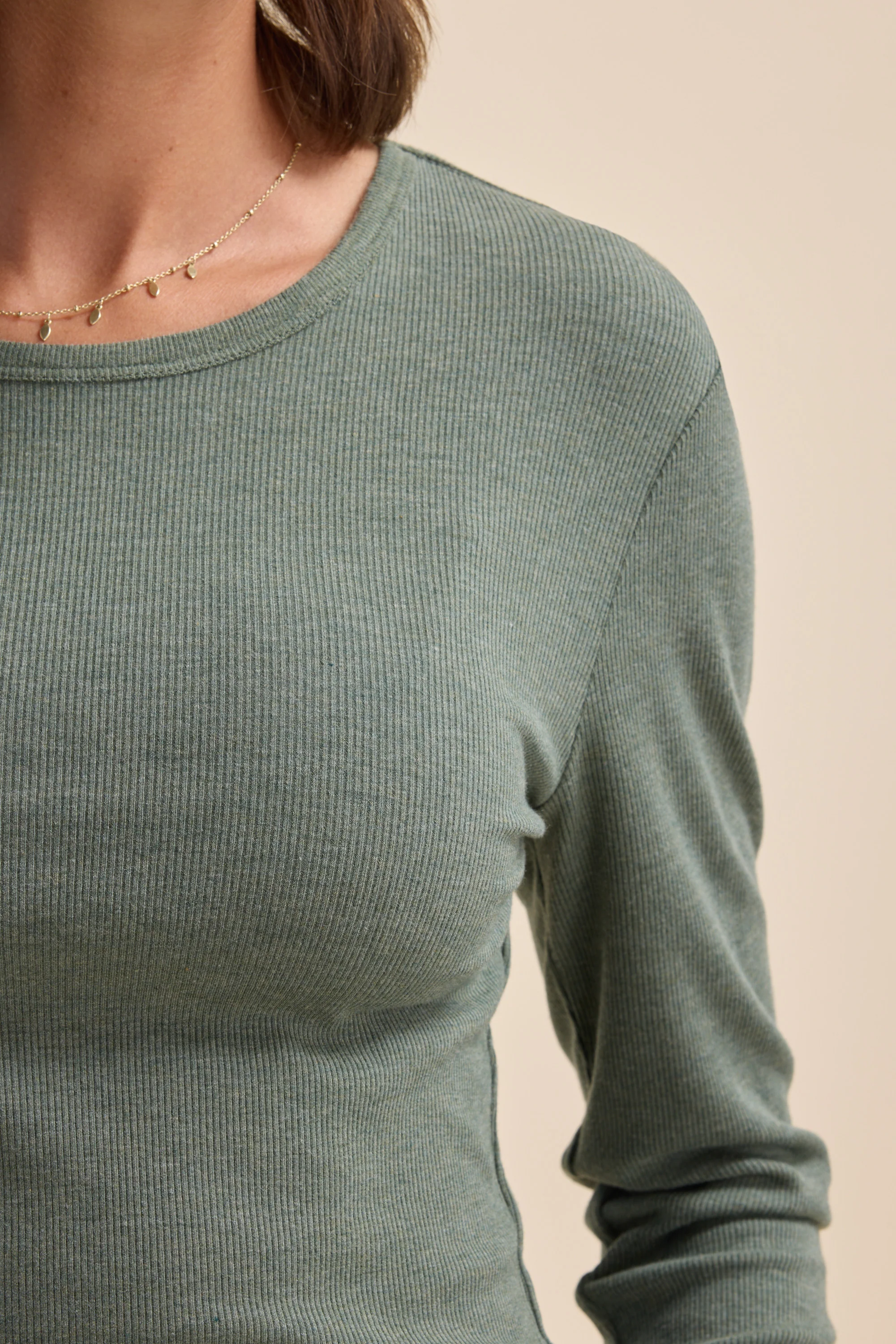 Elementary Basics Long Sleeve Rib Tee - Image 5