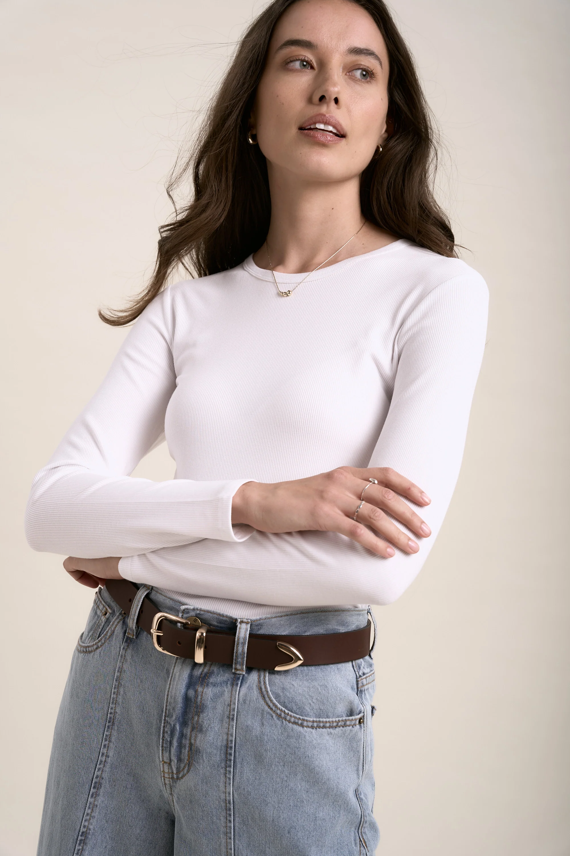 Elementary Basics Long Sleeve Rib Tee - Image 3