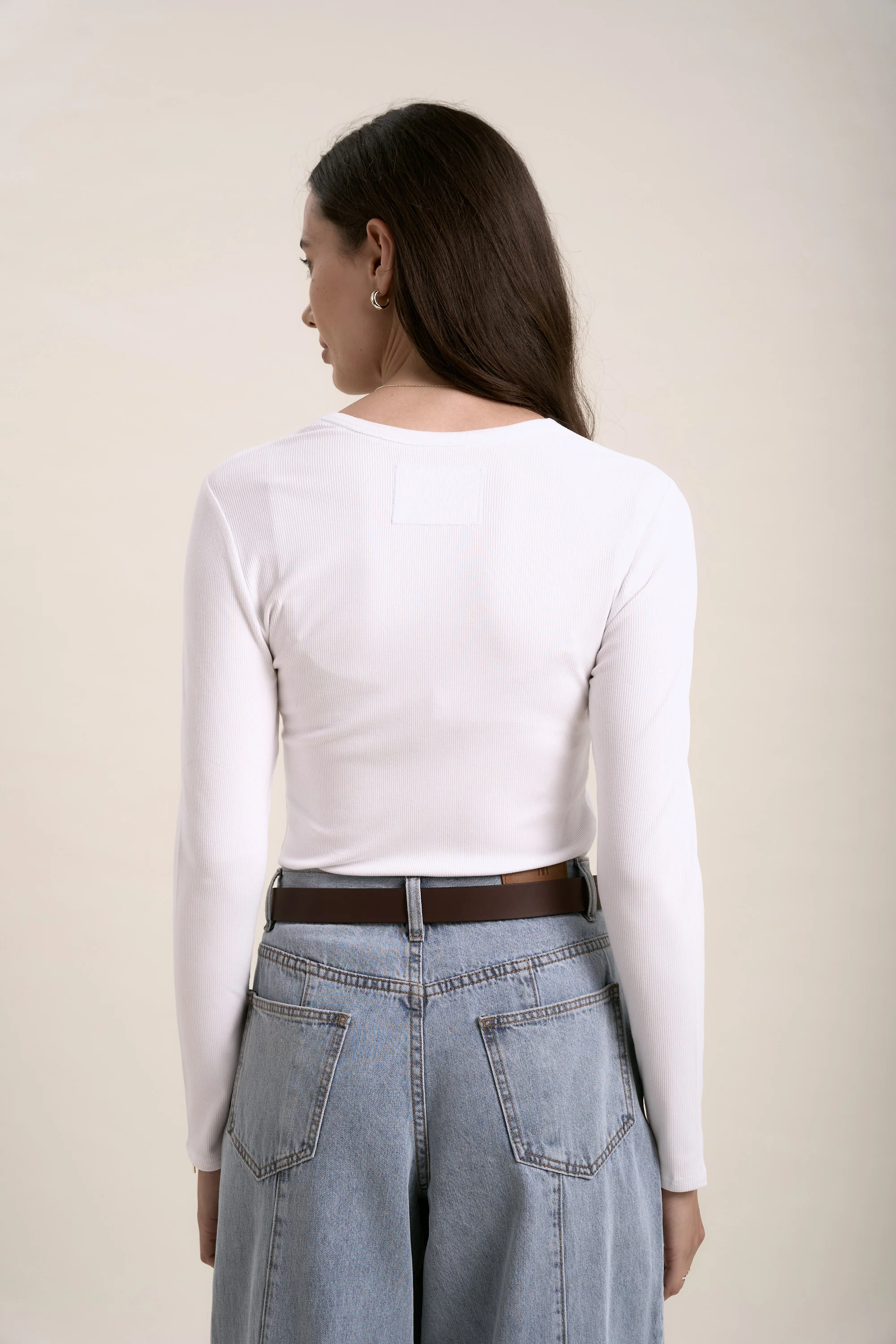 Elementary Basics Long Sleeve Rib Tee - Image 4