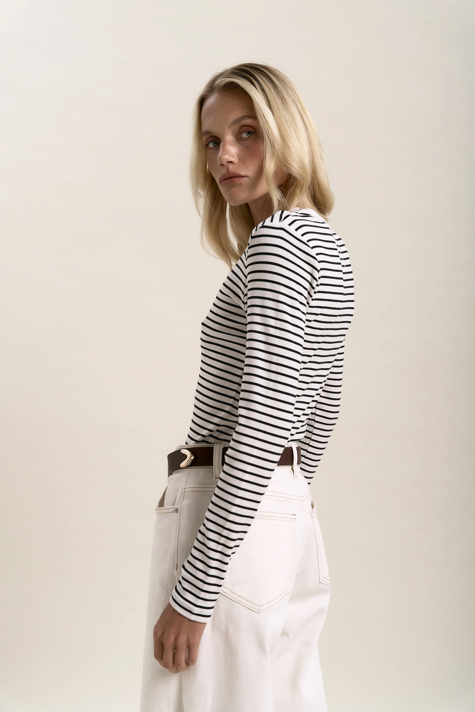 Elementary Basics Long Sleeve Rib Tee - Image 5