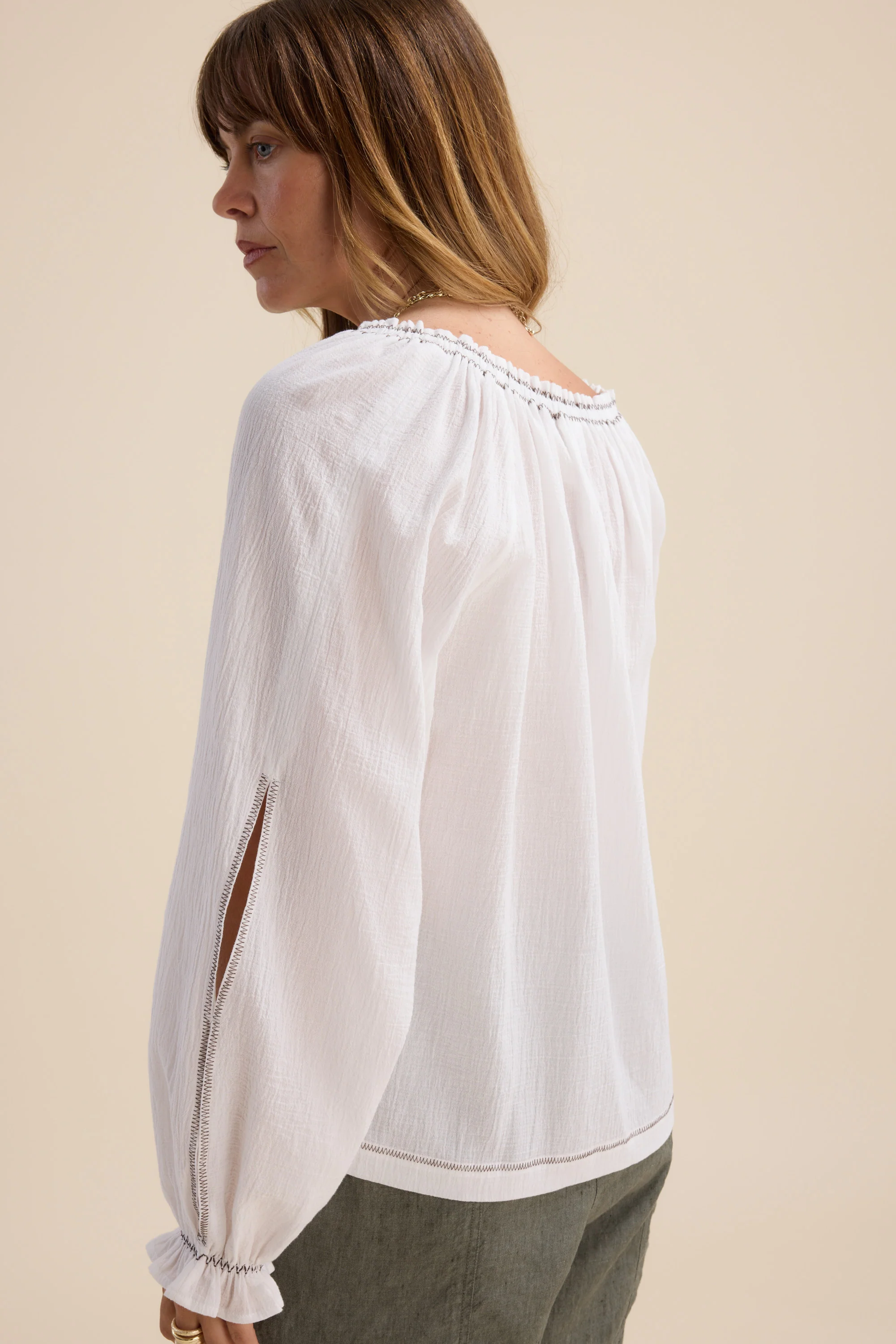 Elementary Blouson Trim Blouse - Image 8