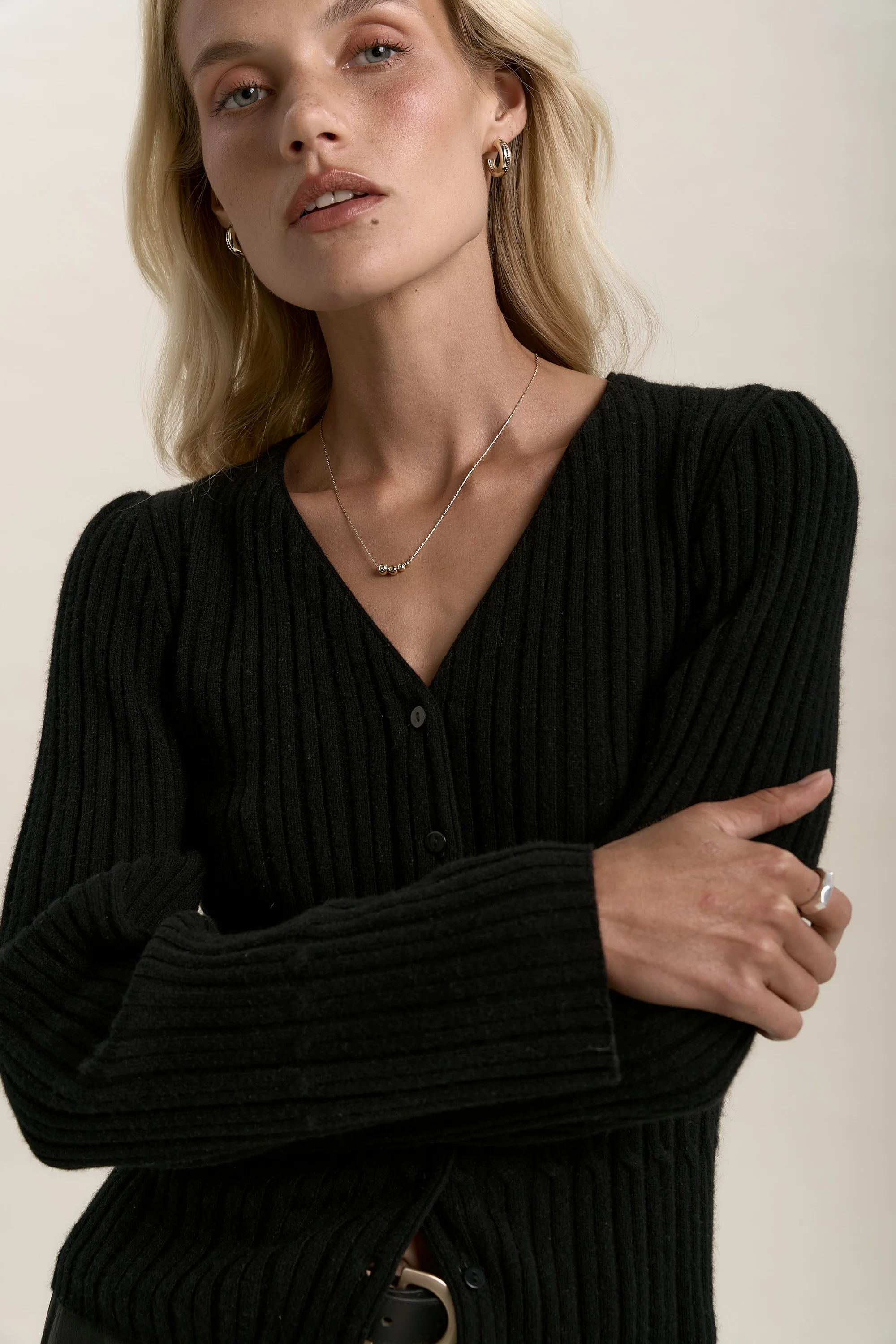 Elementary Cashmere Blend Cardigan - Image 2