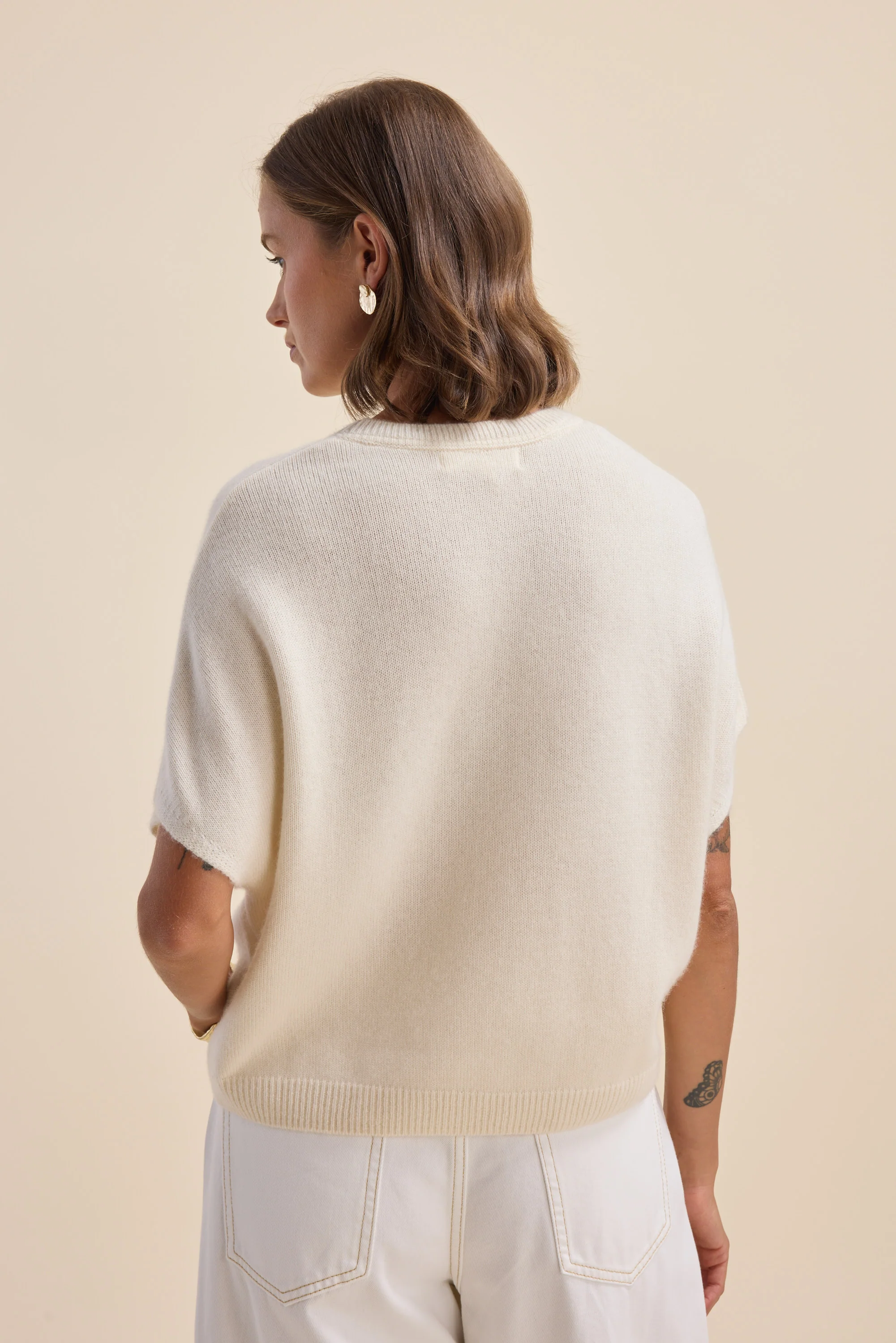 Elementary Cashmere Blend Drop Shoulder Top - Image 8