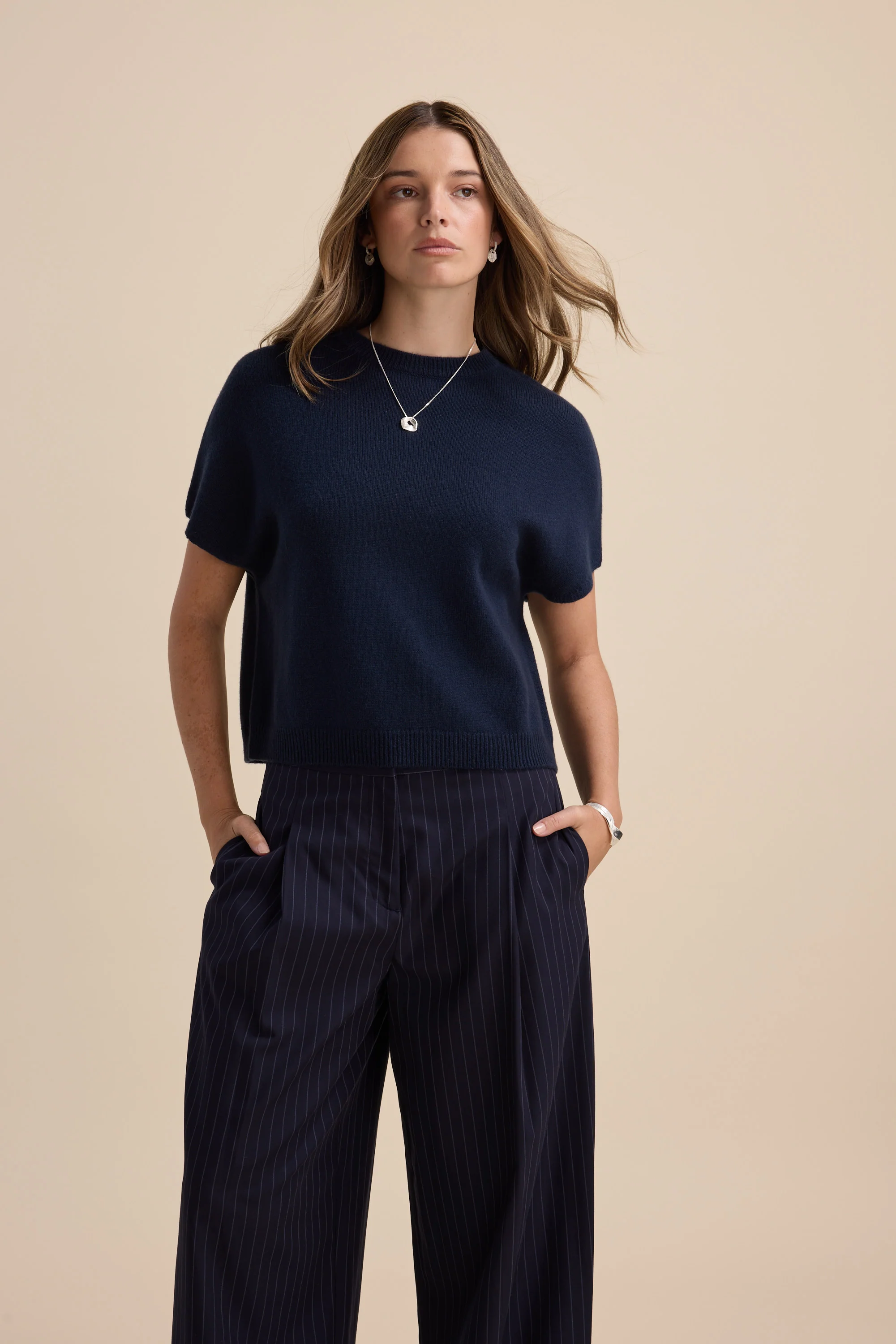 Elementary Cashmere Blend Drop Shoulder Top - Image 6