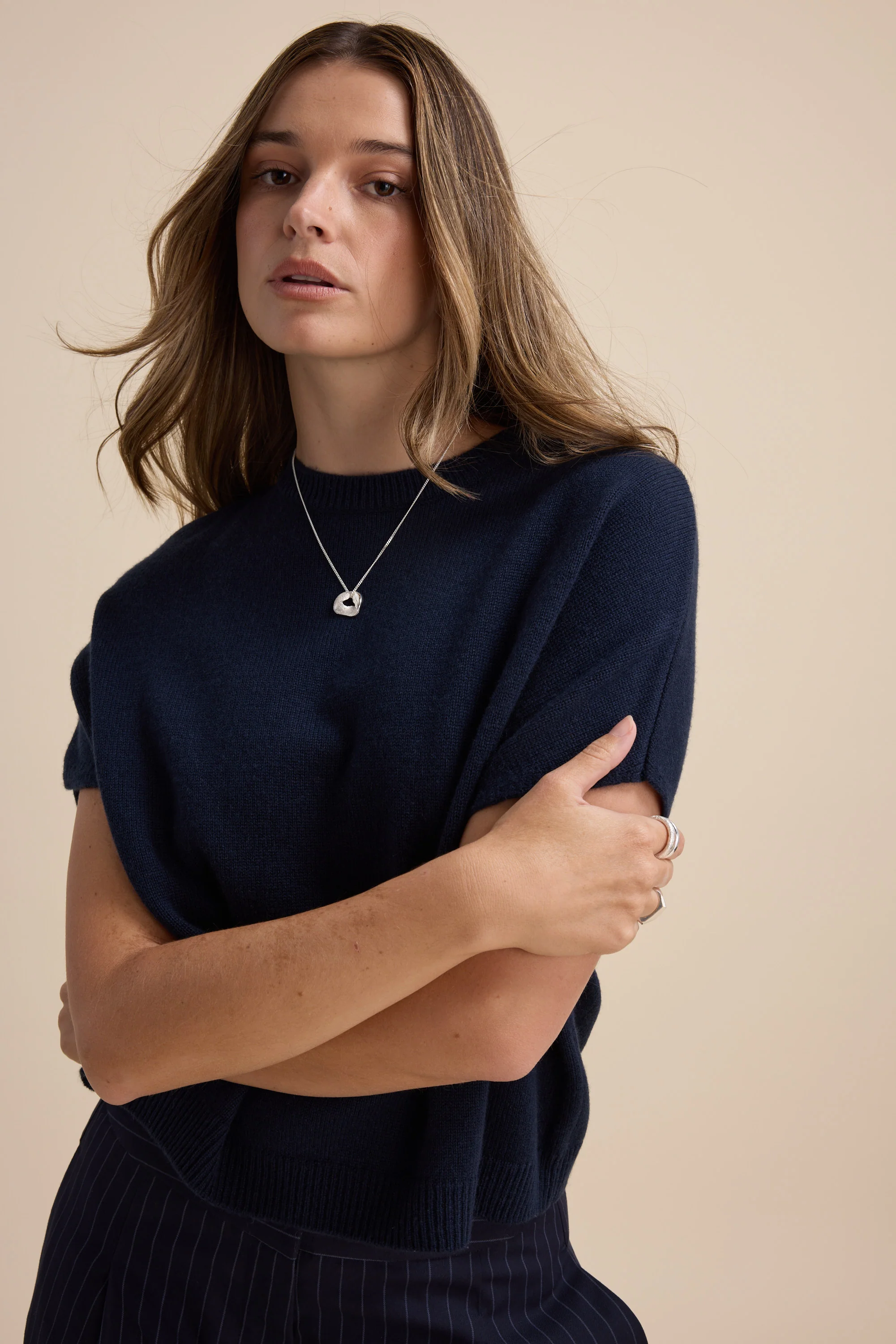 Elementary Cashmere Blend Drop Shoulder Top - Image 7