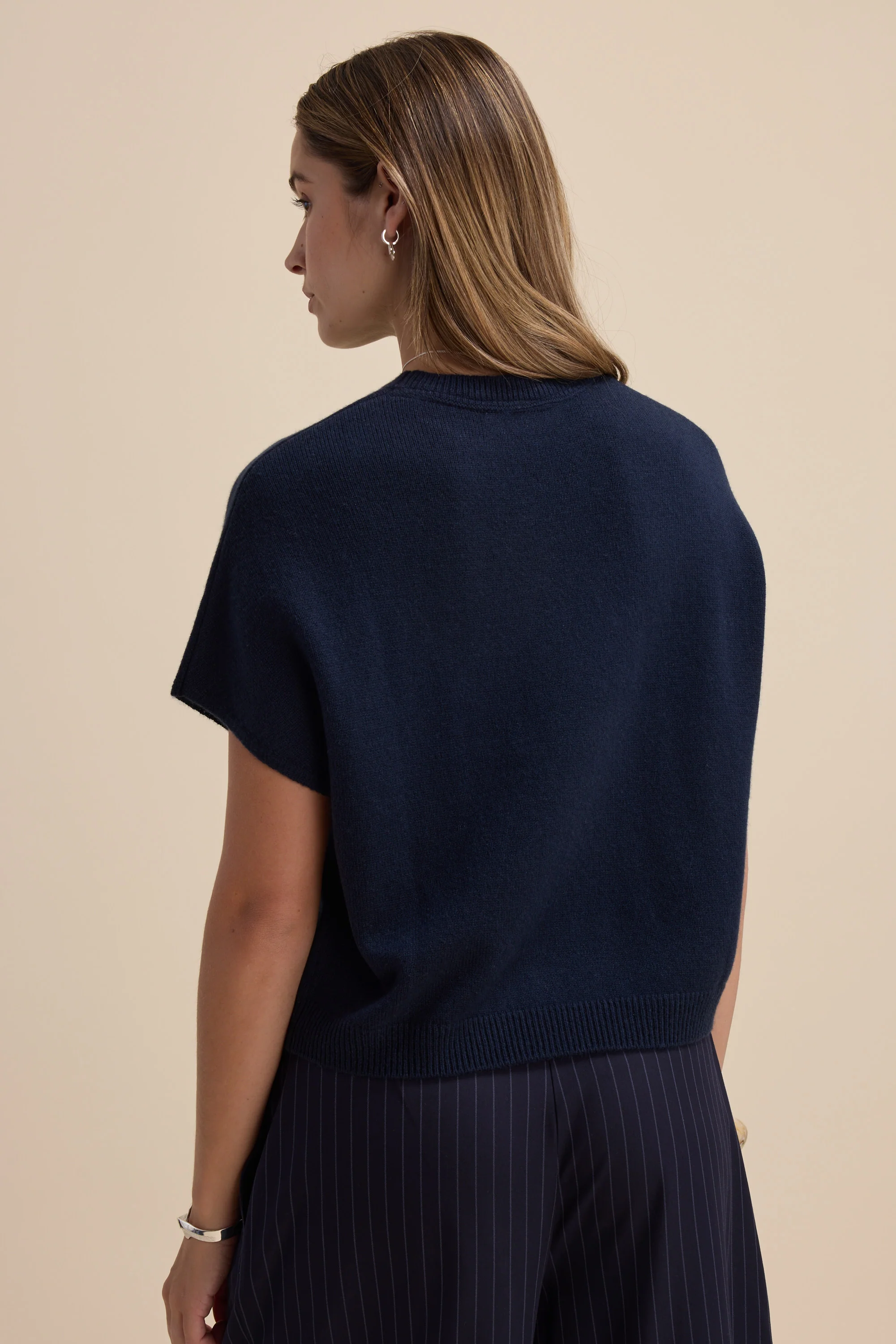Elementary Cashmere Blend Drop Shoulder Top - Image 8
