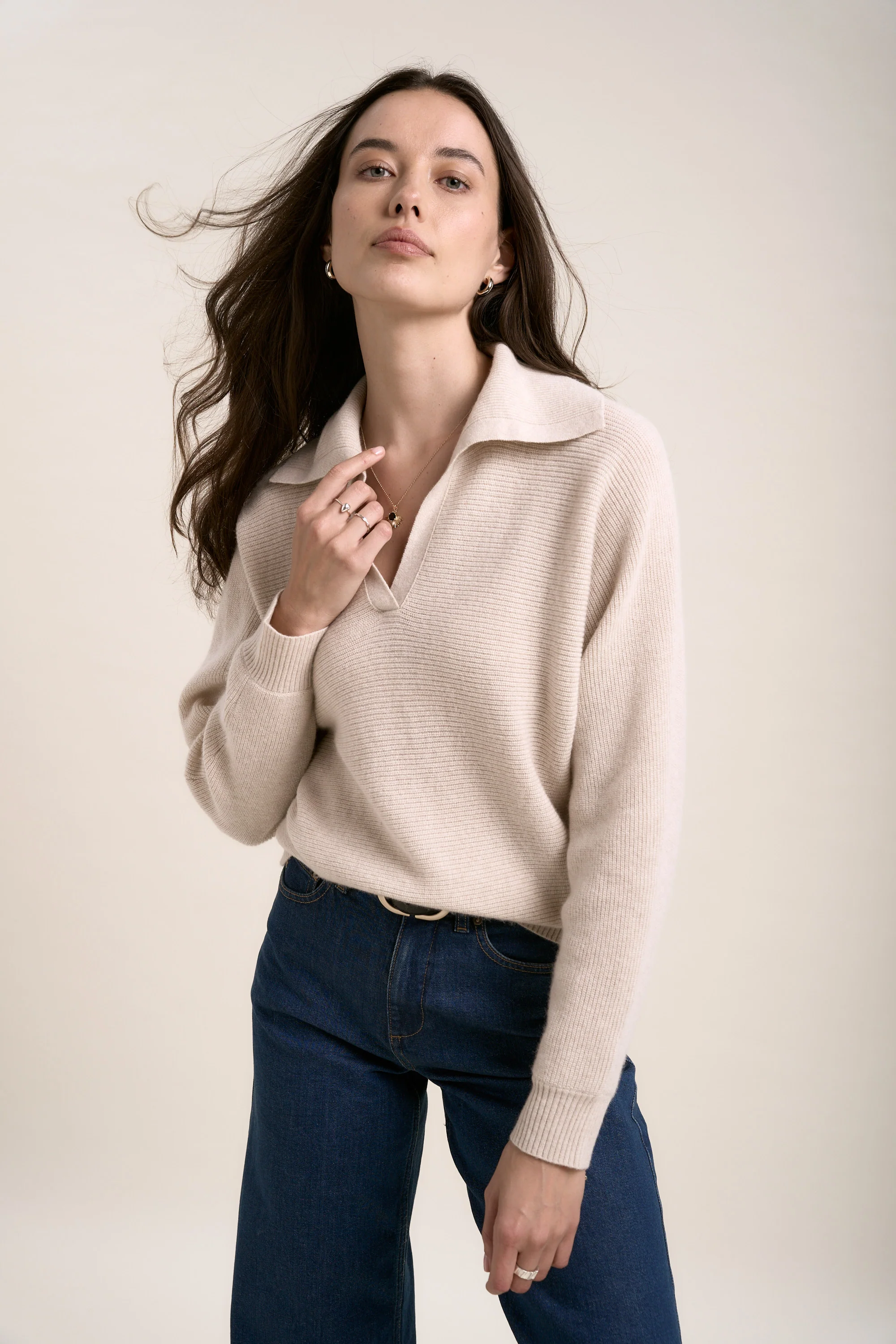 Elementary Cashmere Blend Henley - Image 3