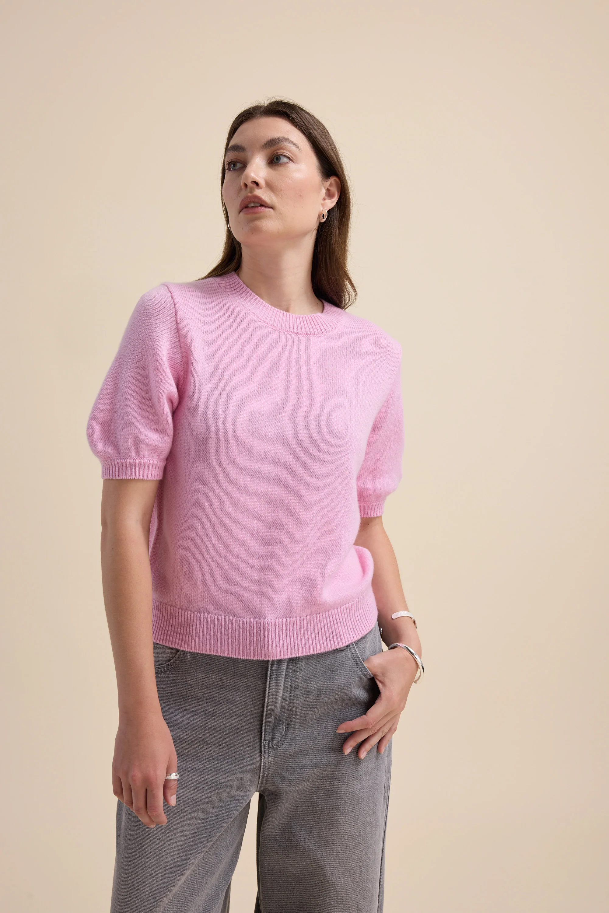 Elementary Cashmere Blend Tee Shirt - Image 3