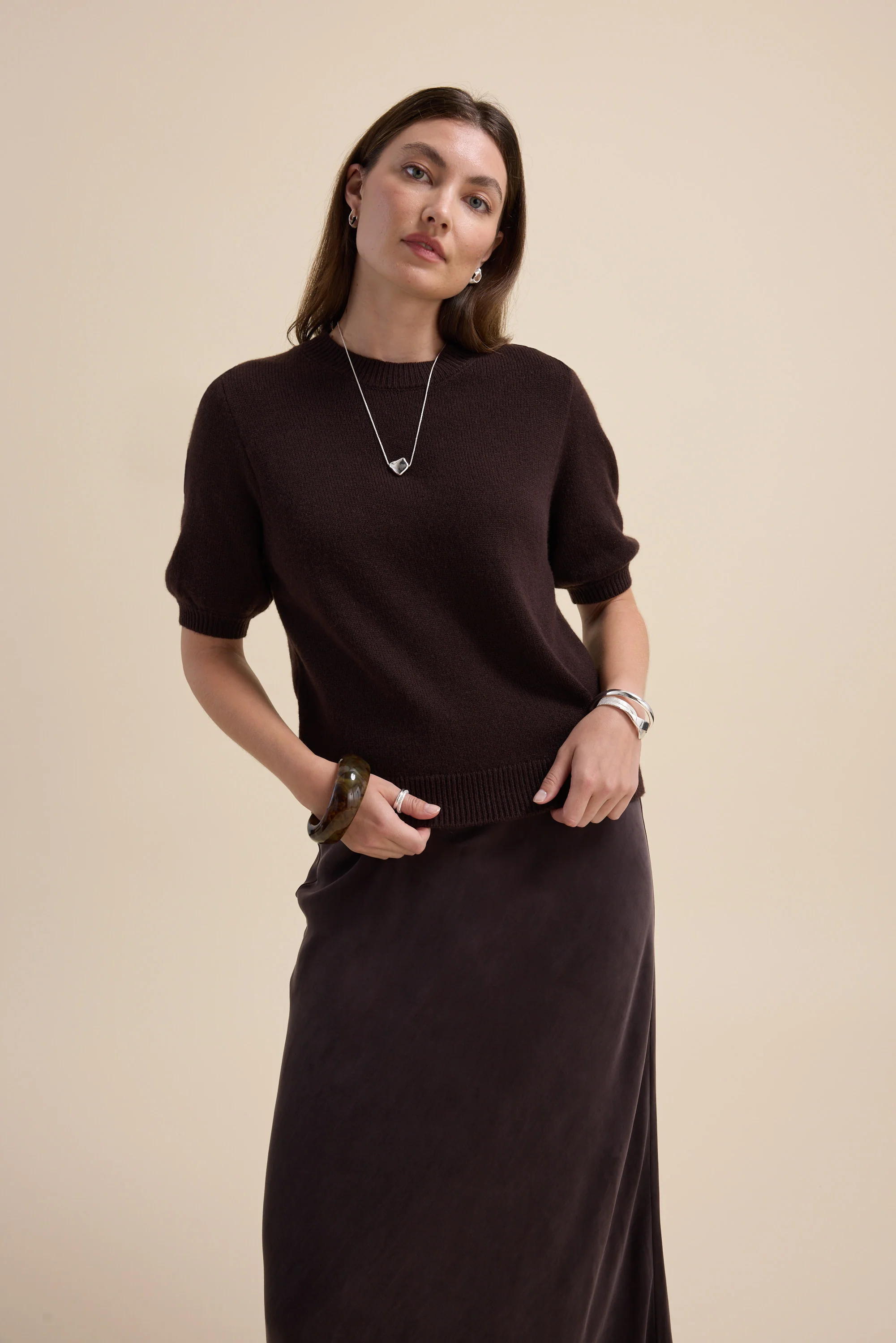 Elementary Cashmere Blend Tee Shirt - Image 3