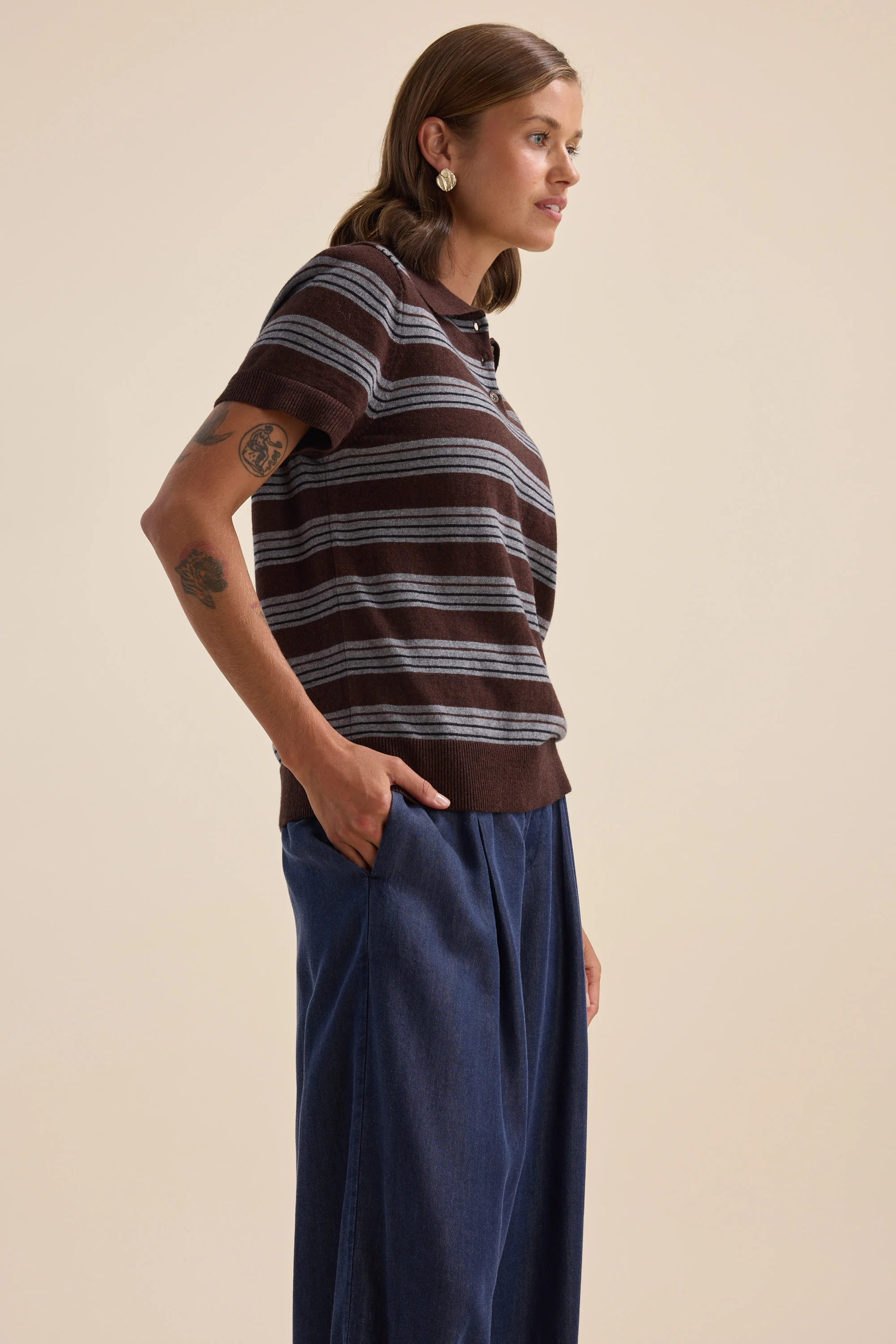 Elementary Cotton Cashmere Henley - Image 4