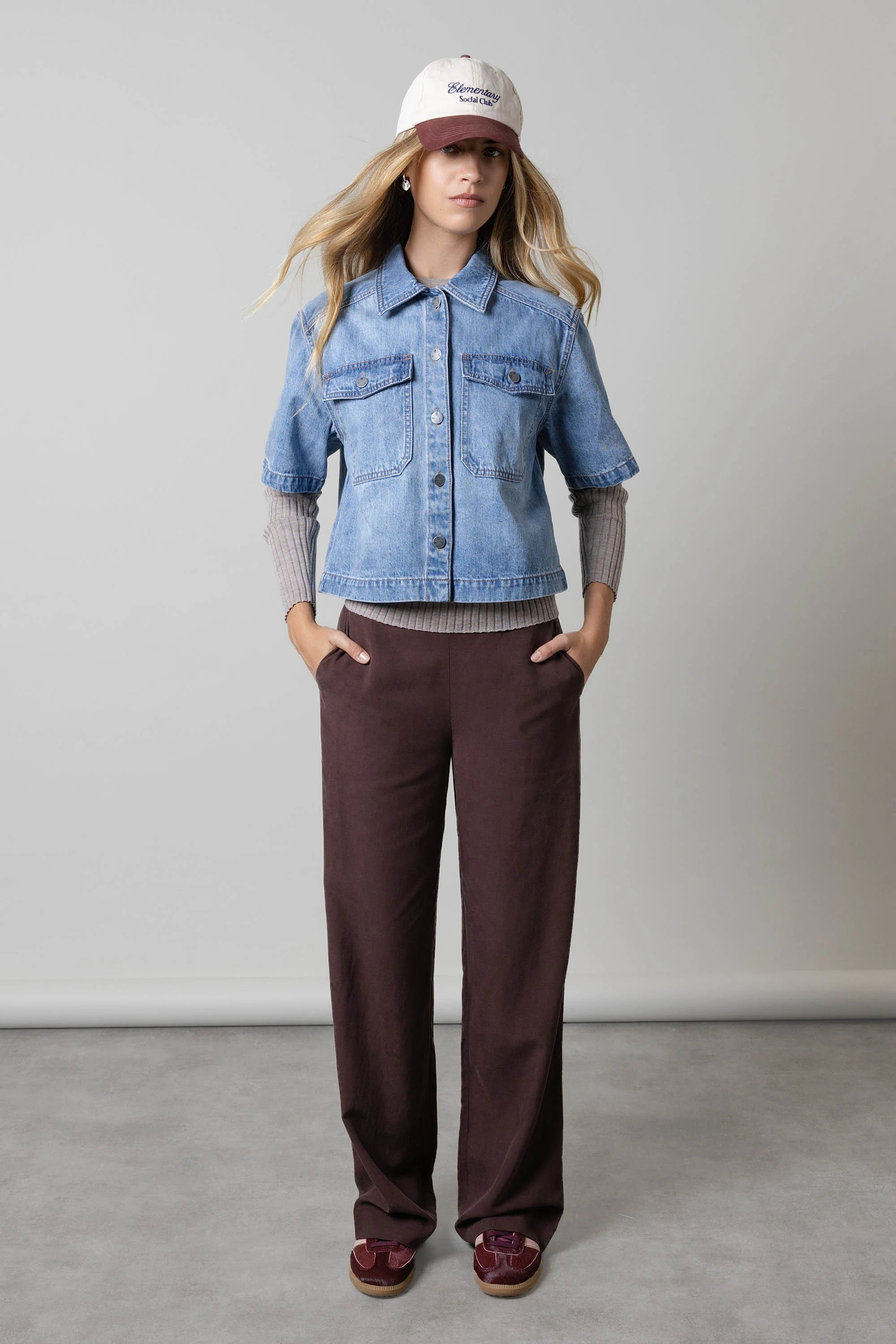 Elementary Cropped Denim Shirt - Image 6