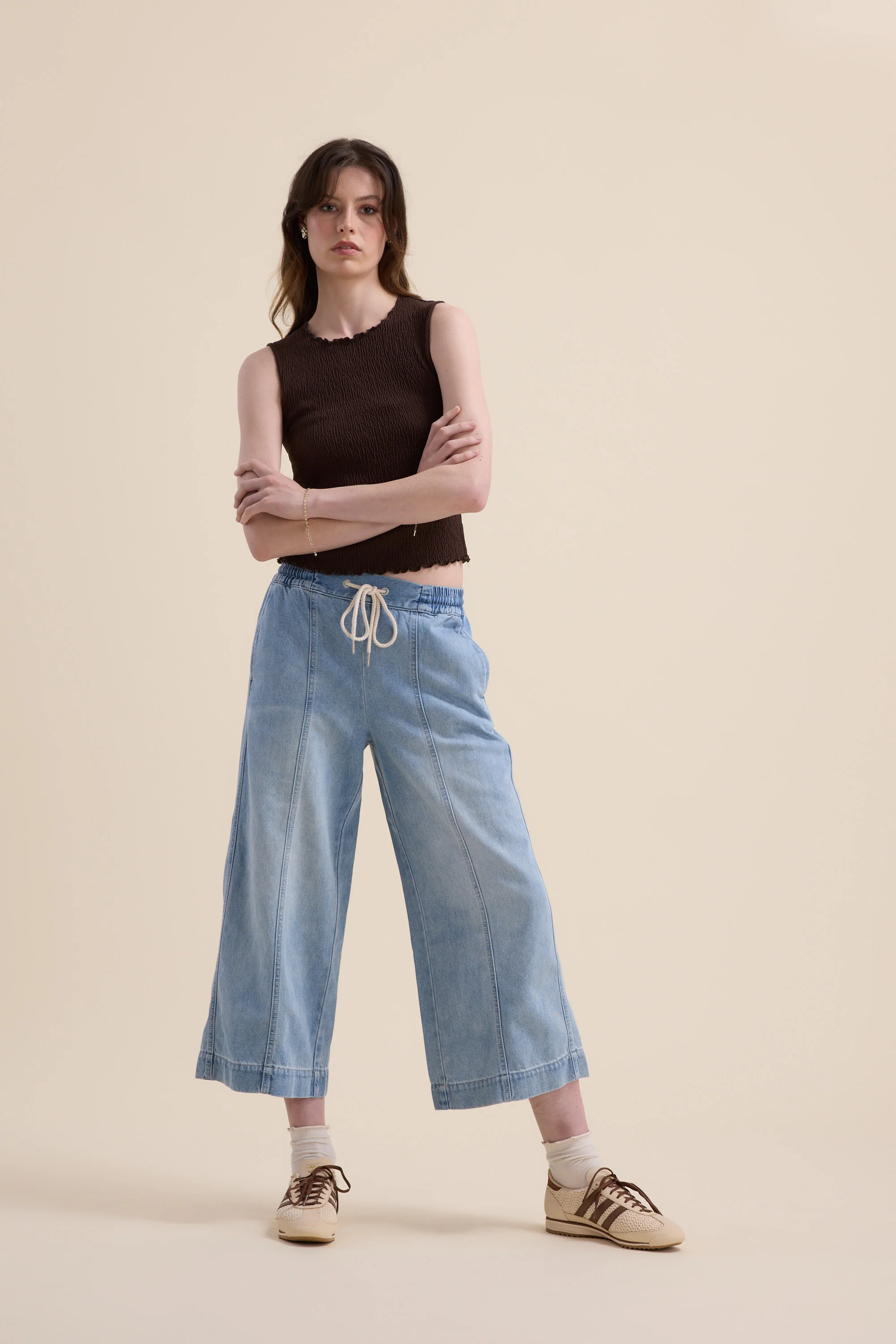Elementary Drawstring Crop Jeans - Image 6
