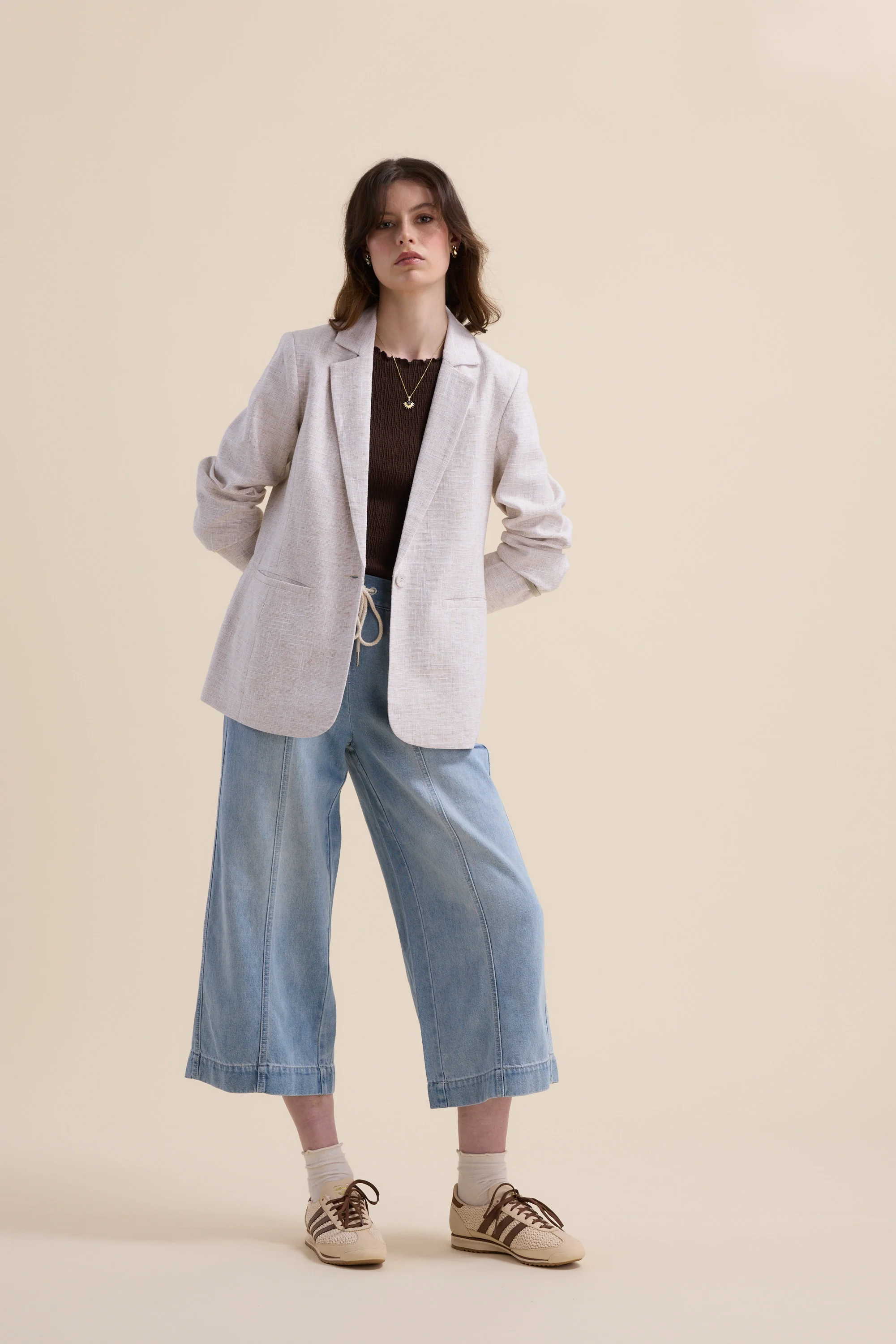 Elementary Drawstring Crop Jeans - Image 7
